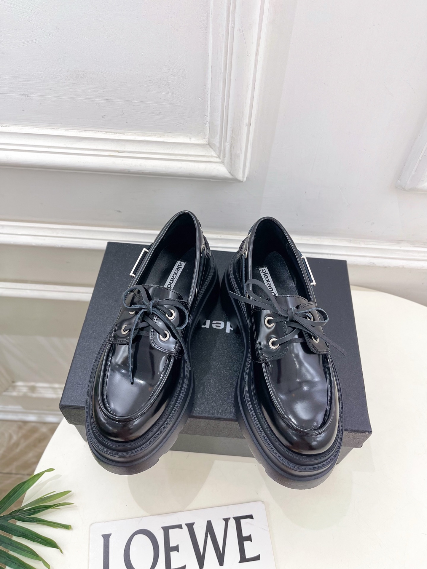 Alexander wang 亚力山•大王2025秋冬新品 大王松糕厚底乐福鞋————————————在