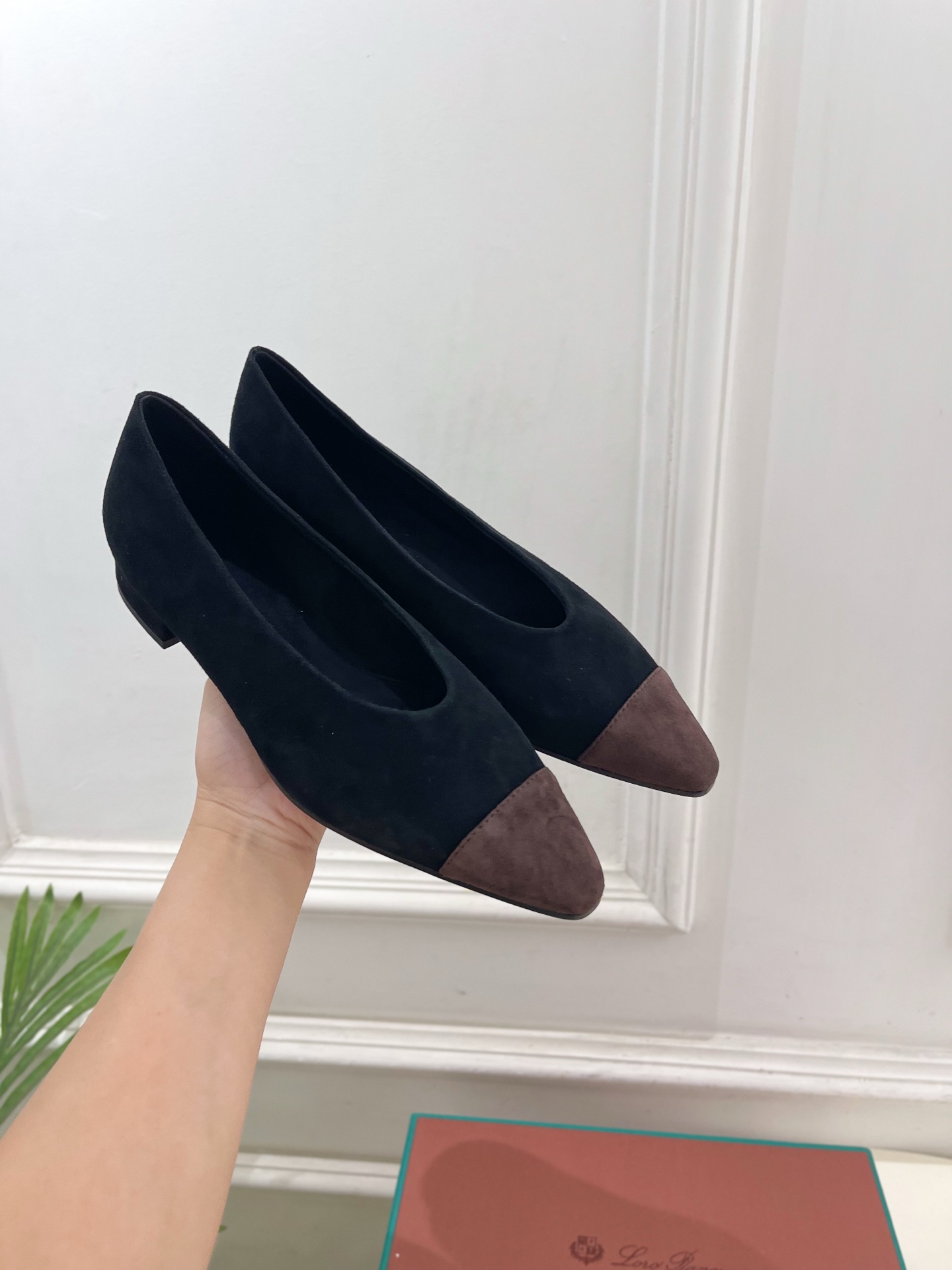 Loro Piana 乐悠翩雅 代购级别⚠️2025秋冬新品 Rebecca拼色平底芭蓄舞鞋 —————