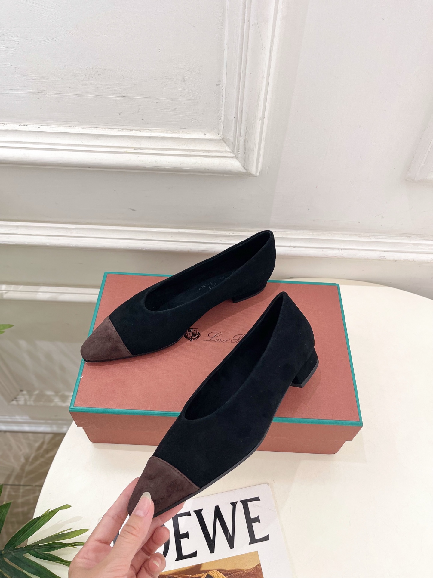 Loro Piana 乐悠翩雅 代购级别⚠️2025秋冬新品 Rebecca拼色平底芭蓄舞鞋 —————