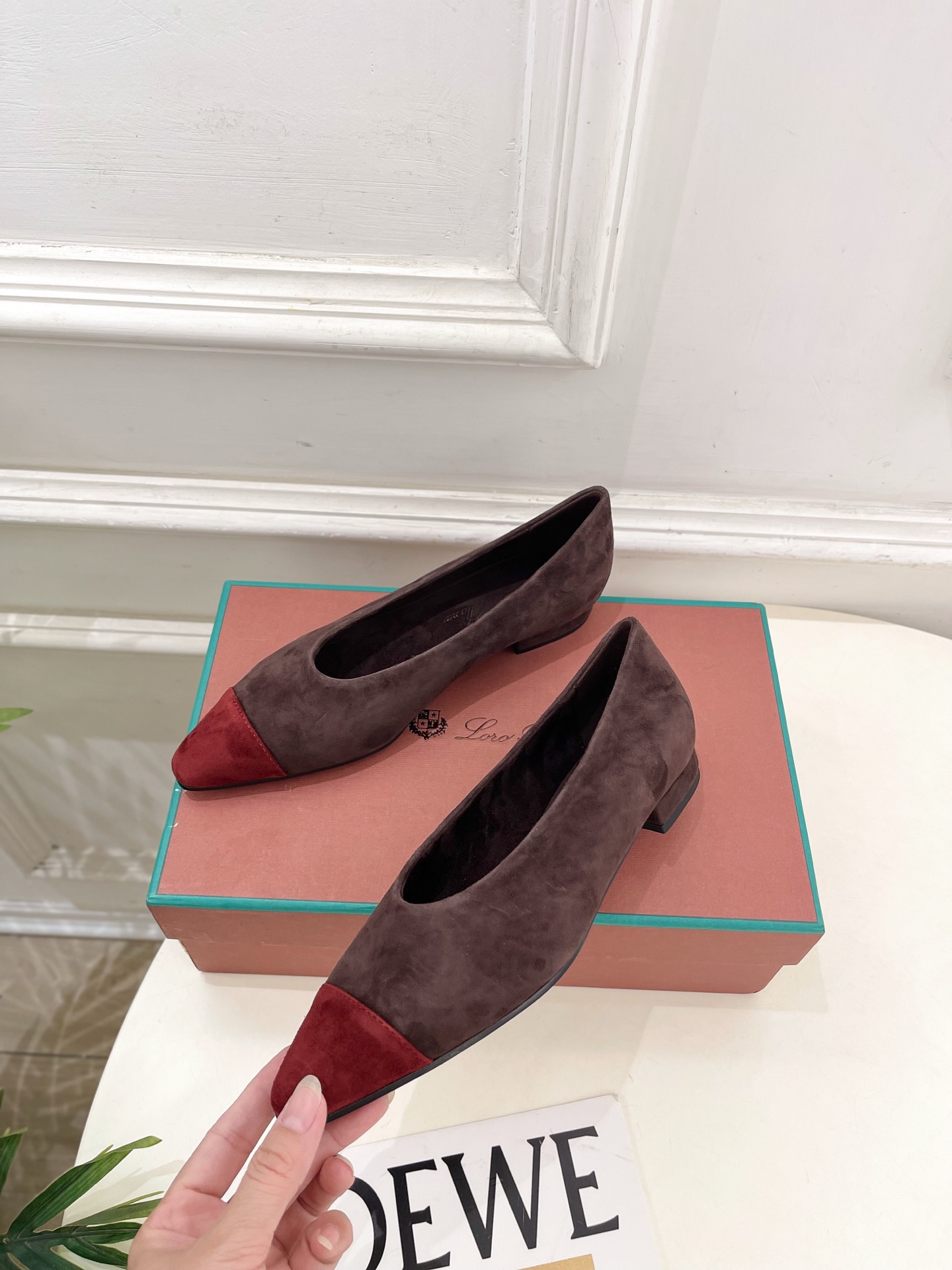 Loro Piana 乐悠翩雅 代购级别⚠️2025秋冬新品 Rebecca拼色平底芭蓄舞鞋 —————