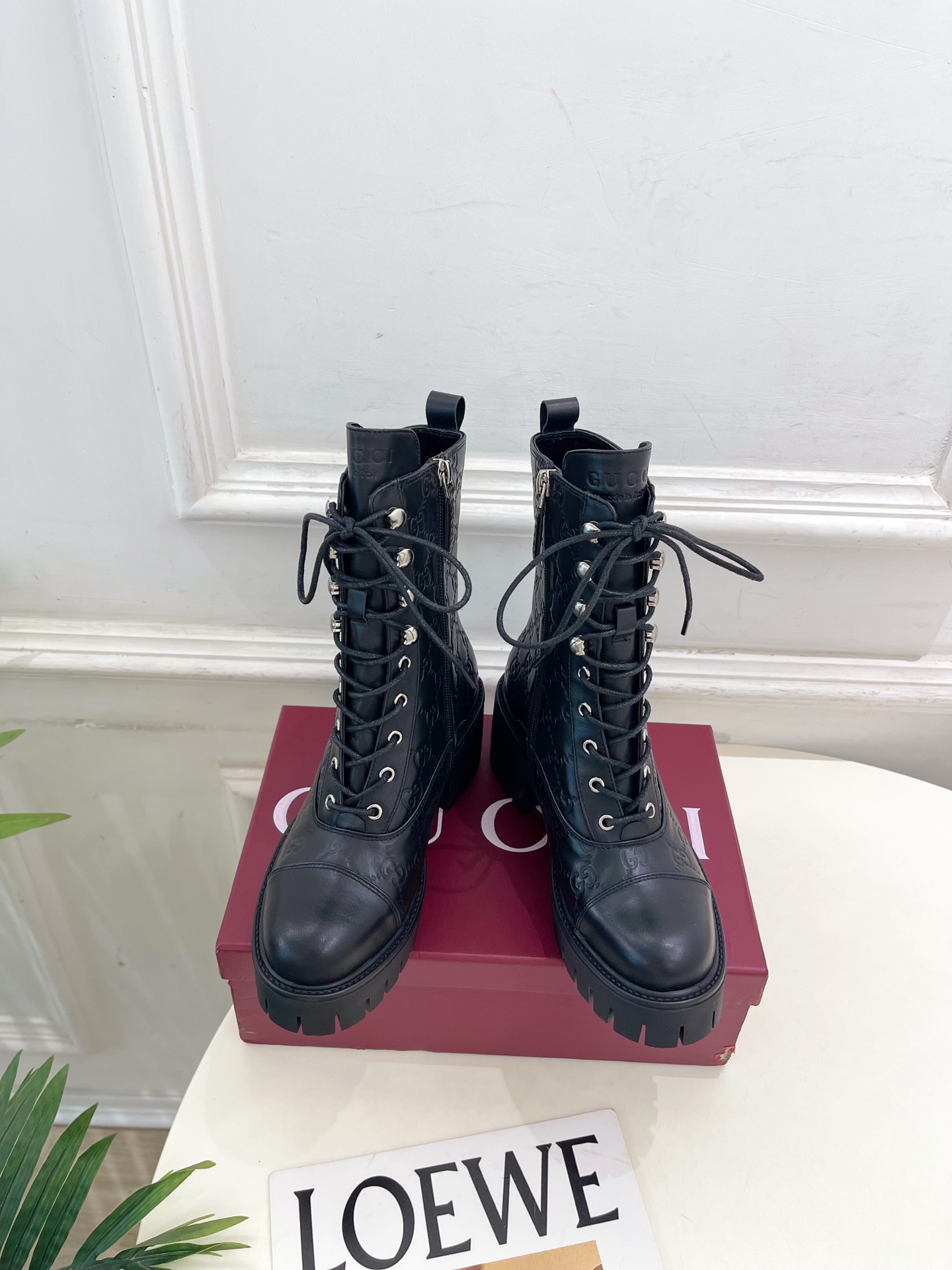 Gucci | 古驰 25𝐬𝐬 ⭐️2025秋冬新品 走秀款 经典GG系带踝靴短靴 主打系列终于面世，狠