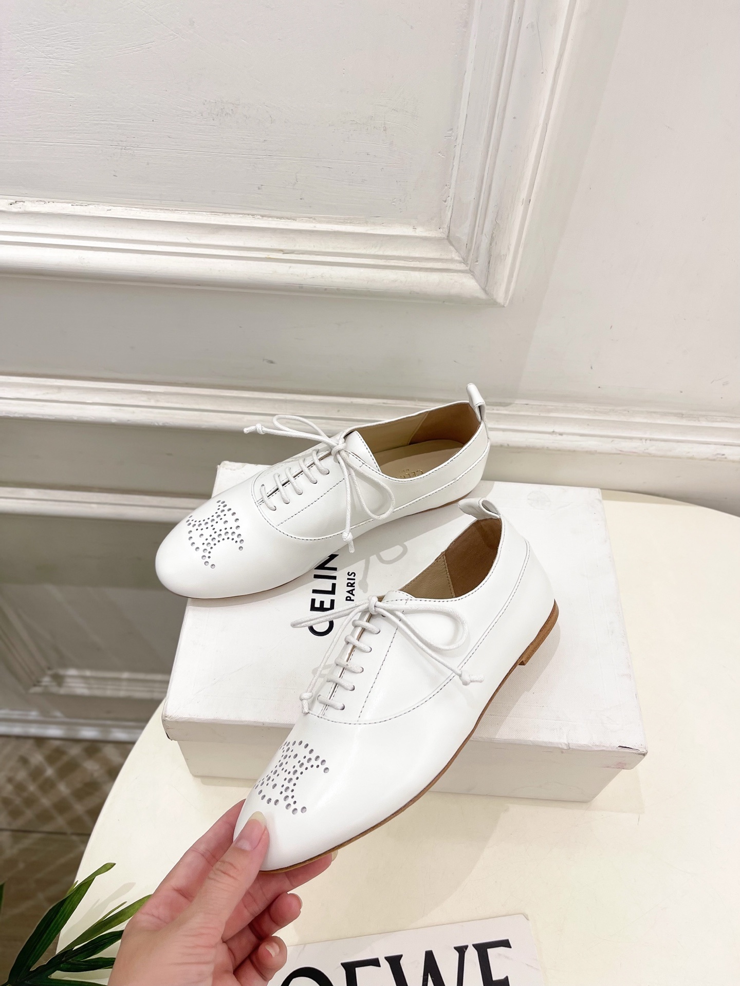 CELINE | 赛琳 25𝐬𝐬 💛2025新品 LISE TRIOMPHE镂孔标志板鞋 上新!🔜 BS