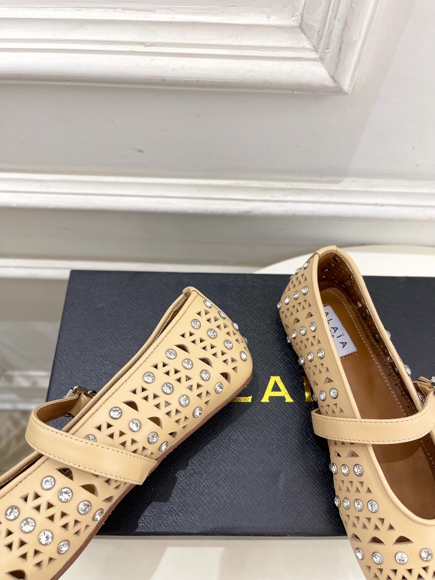 ALAÏA 阿莱亚25ss新品水钻镂空玛丽珍鞋—————————Alaïa作为这两年最受欢迎的鬼才设计师
