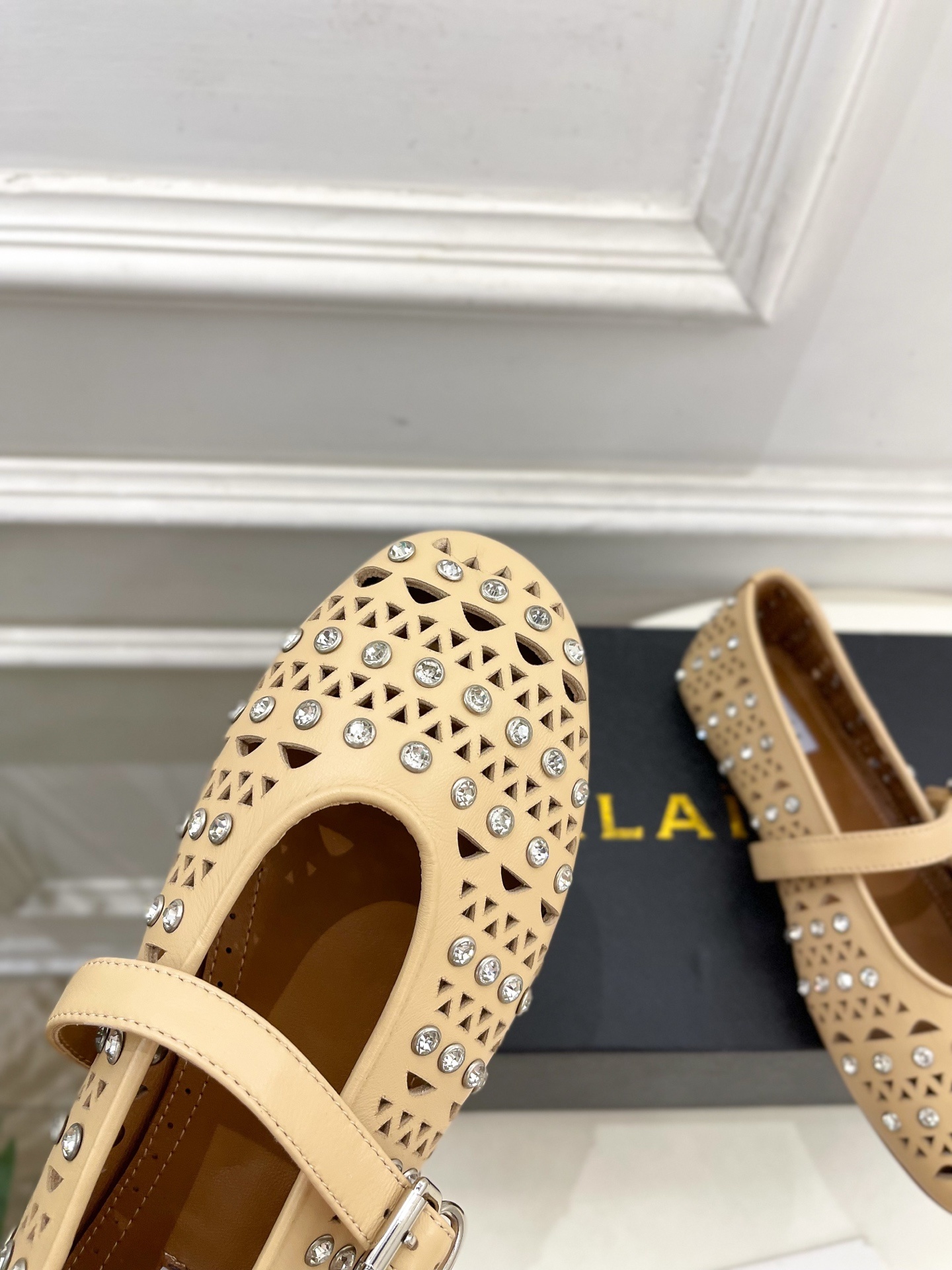 ALAÏA 阿莱亚25ss新品水钻镂空玛丽珍鞋—————————Alaïa作为这两年最受欢迎的鬼才设计师