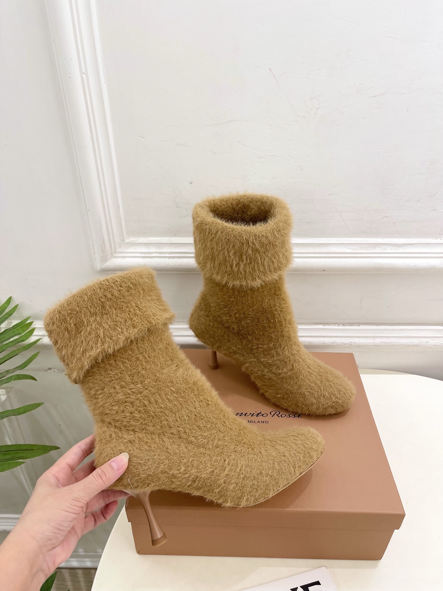 Gianvito Rossi|吉安维托·罗西 25𝐬𝐬2025秋冬新品 针织毛高跟袜子靴 火爆上新!这鞋