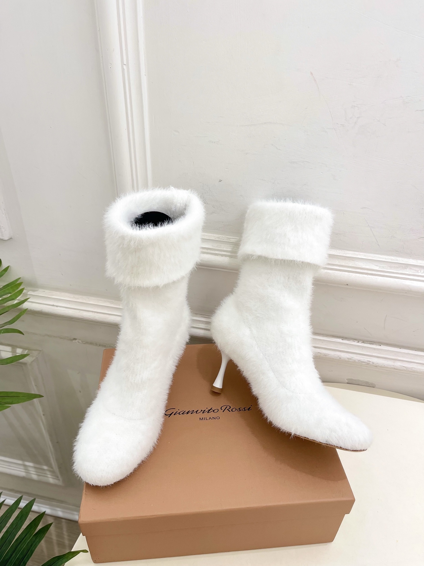 Gianvito Rossi|吉安维托·罗西 25𝐬𝐬2025秋冬新品 针织毛高跟袜子靴 火爆上新!这鞋