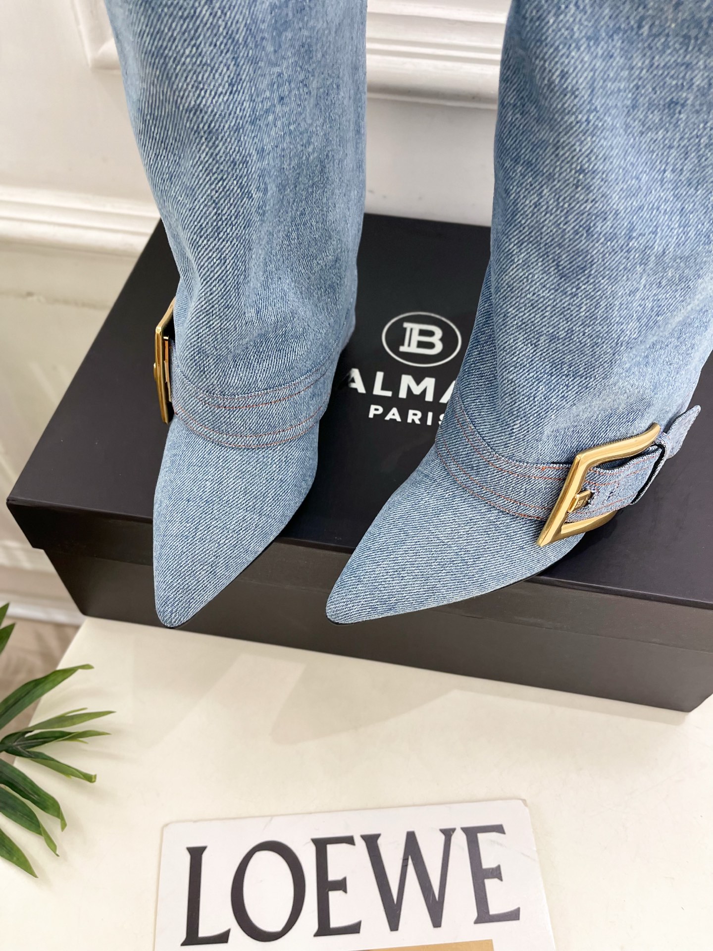 Balmain巴尔曼 代购级别⚠️2025秋冬新品 经典尖头皮带扣裤管靴—————————顶级奢侈品牌 