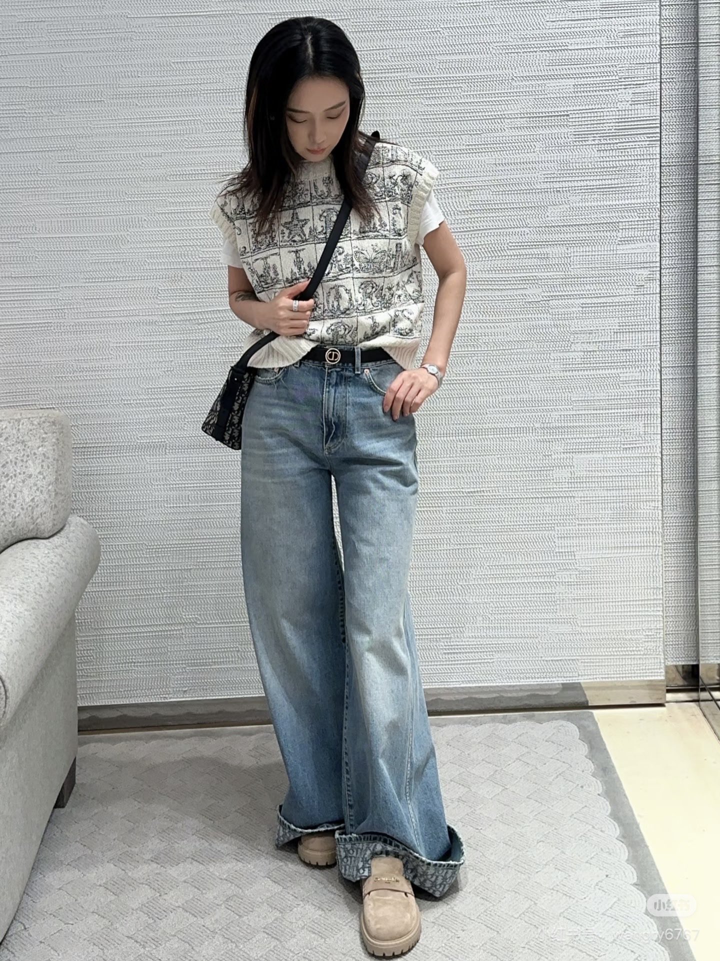 NO:678963,Upper and foot matching demonstration, half drag19860909上脚搭配示范,半拖,Women's Shoes