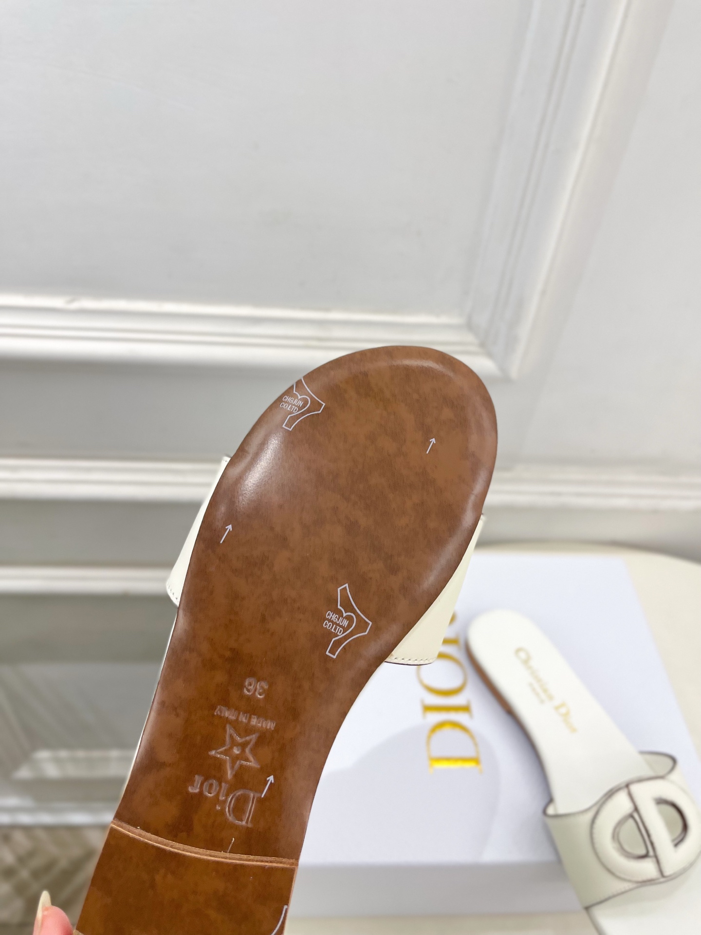 Dior | 迪奥 26𝐬𝐬 🧡💚2026春夏新品 顶级版本⚠️专柜主打新款CD镂空平底 粗跟拖鞋 硬货