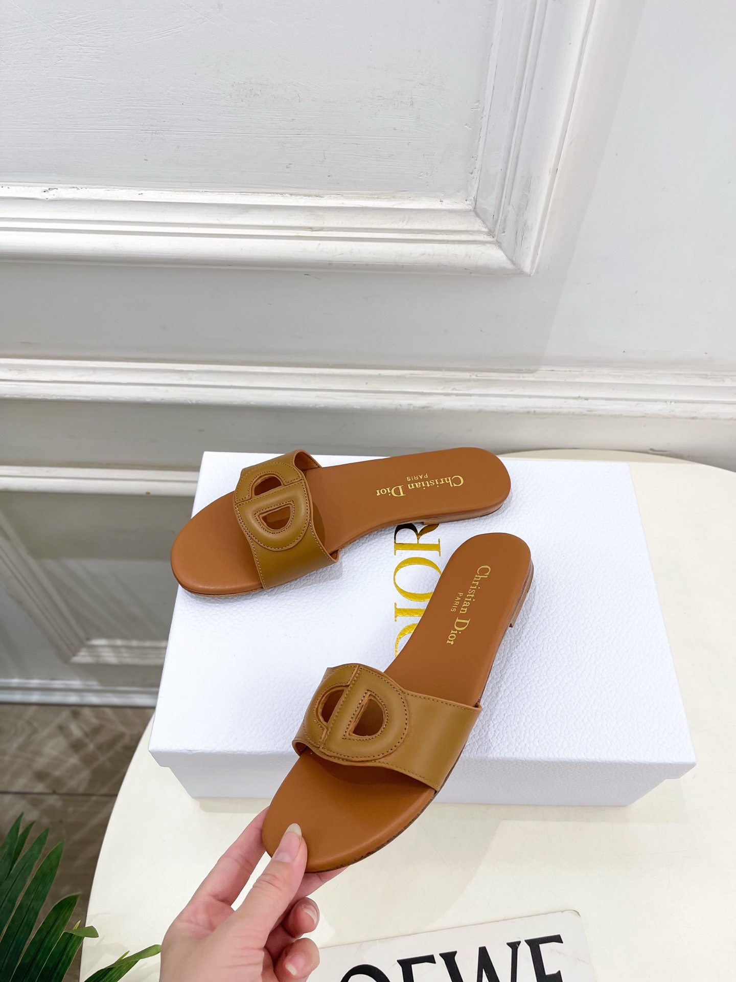 Dior | 迪奥 26𝐬𝐬 🧡💚2026春夏新品 顶级版本⚠️专柜主打新款CD镂空平底 粗跟拖鞋 硬货