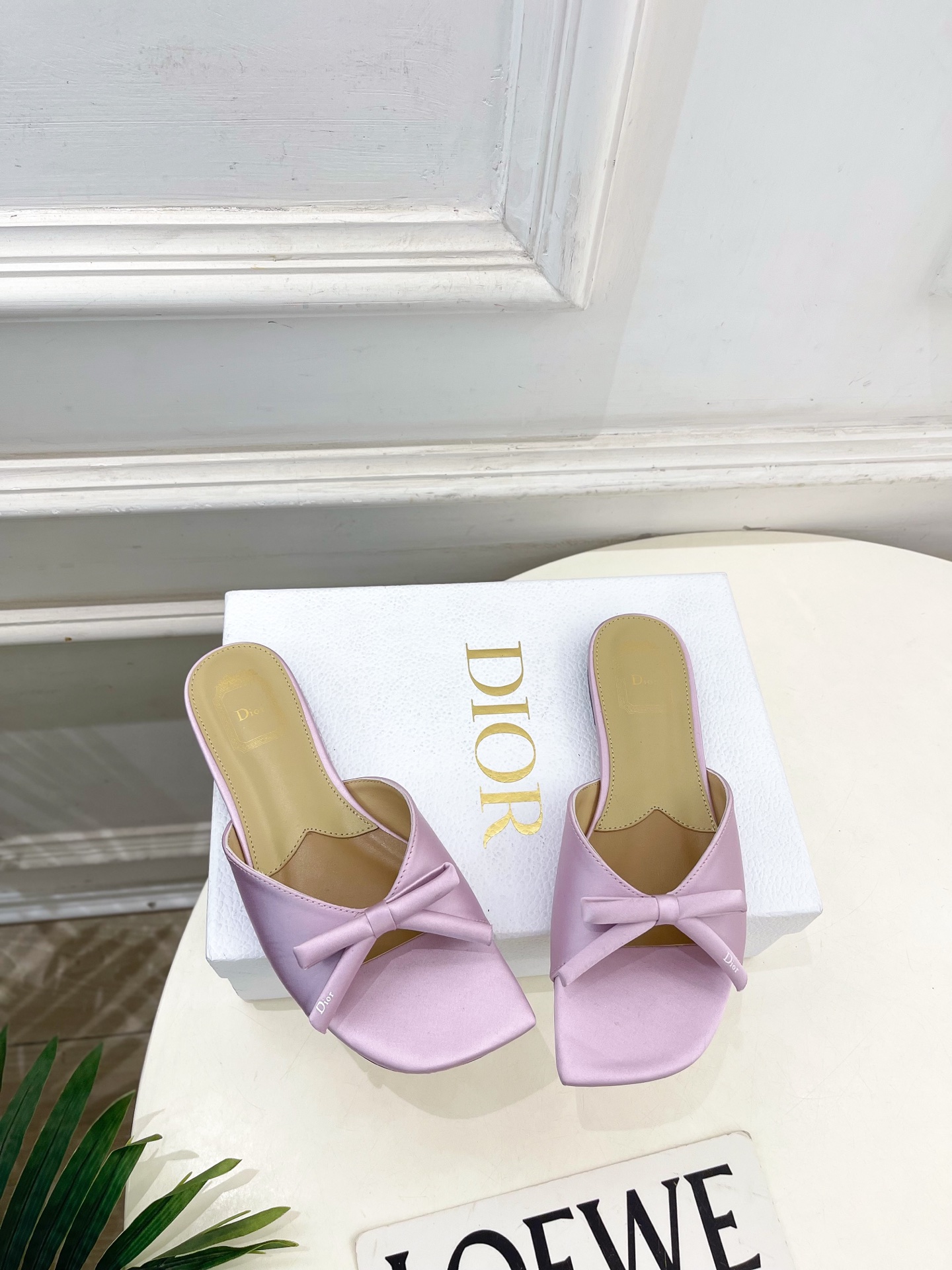 Dior |  迪奥  26𝐬𝐬 🧡💚2026春夏新品 顶级版本⚠️专柜主打新款 CD蝴蝶结鱼嘴平底拖鞋