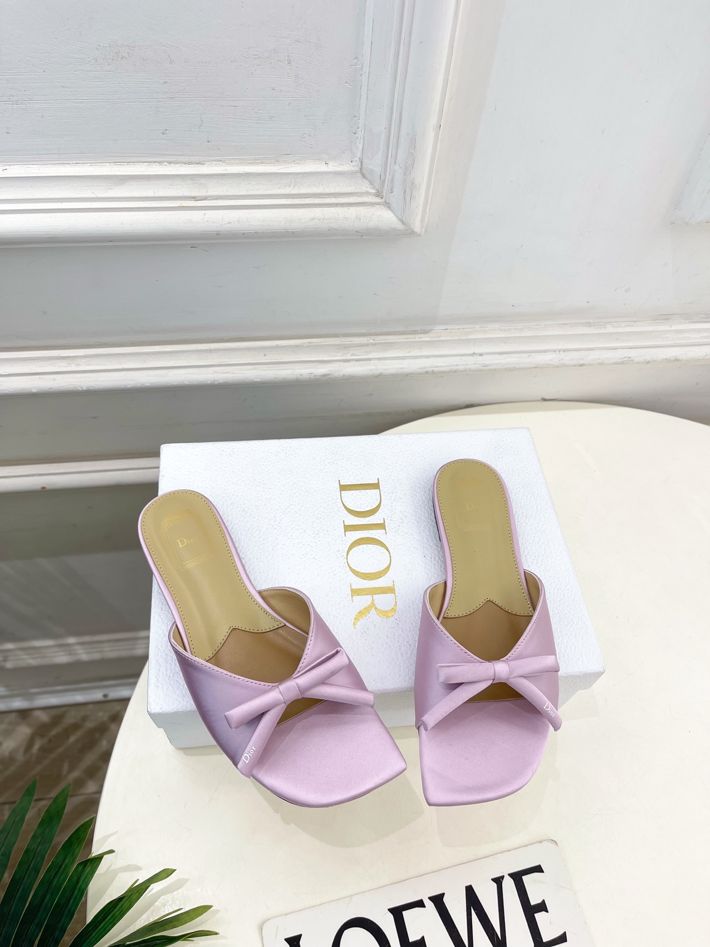Dior |  迪奥  26𝐬𝐬 🧡💚2026春夏新品 顶级版本⚠️专柜主打新款 CD蝴蝶结鱼嘴平底拖鞋