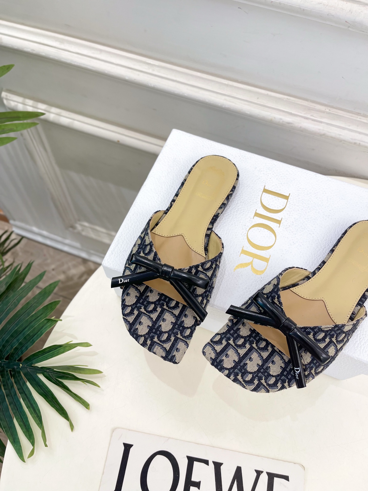 Dior |  迪奥  26𝐬𝐬 🧡💚2026春夏新品 顶级版本⚠️专柜主打新款 CD蝴蝶结鱼嘴平底拖鞋