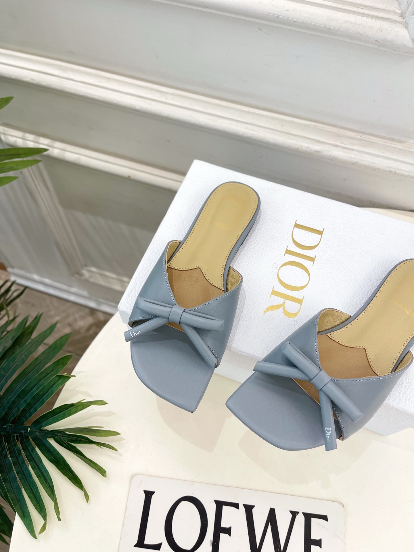 Dior |  迪奥  26𝐬𝐬 🧡💚2026春夏新品 顶级版本⚠️专柜主打新款 CD蝴蝶结鱼嘴平底拖鞋