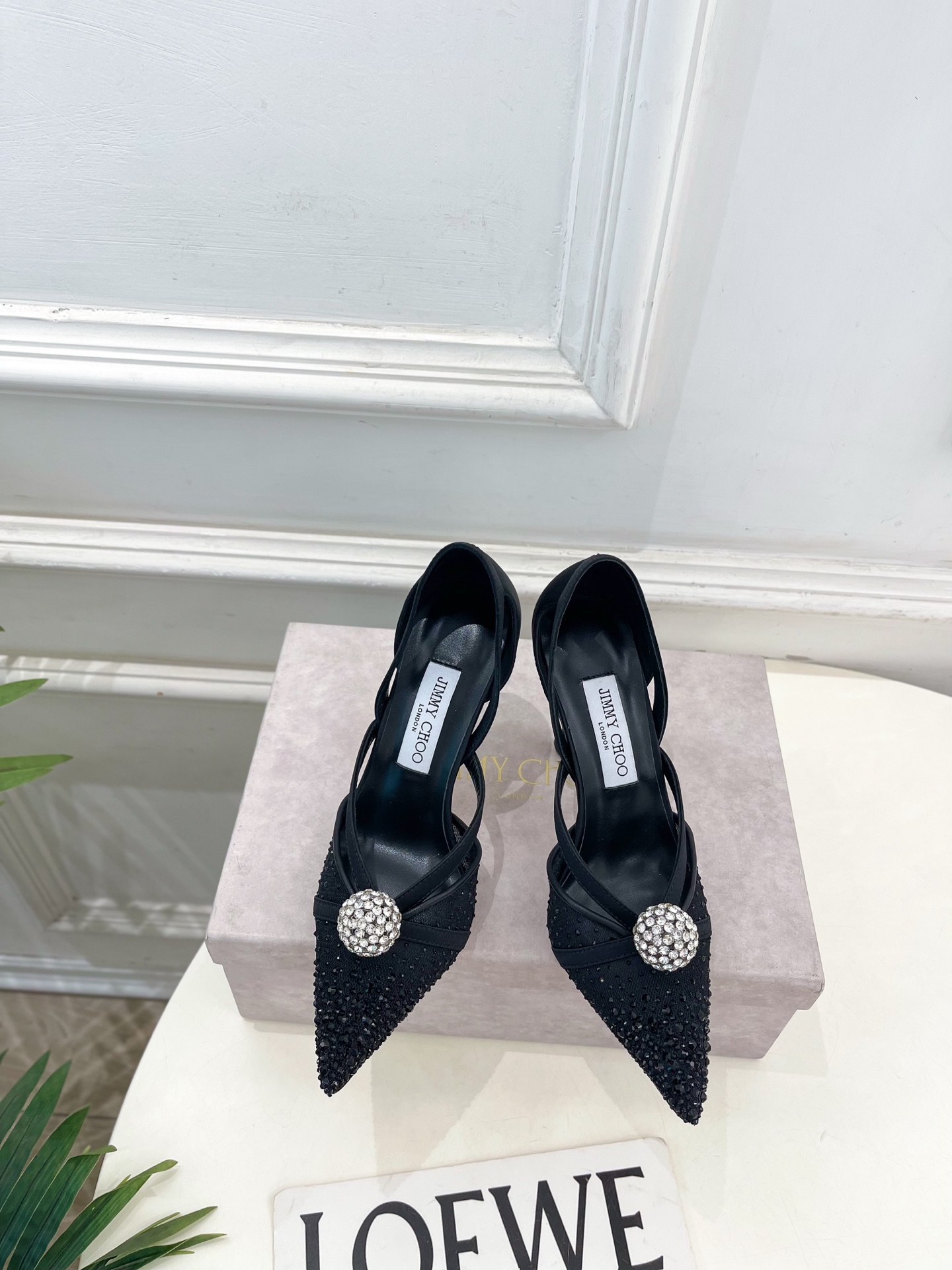 JimmyChoo 吉米周 26𝐬𝐬 ———    ✨ 2026春夏新品 专柜最新JC水钻球网纱尖头高跟
