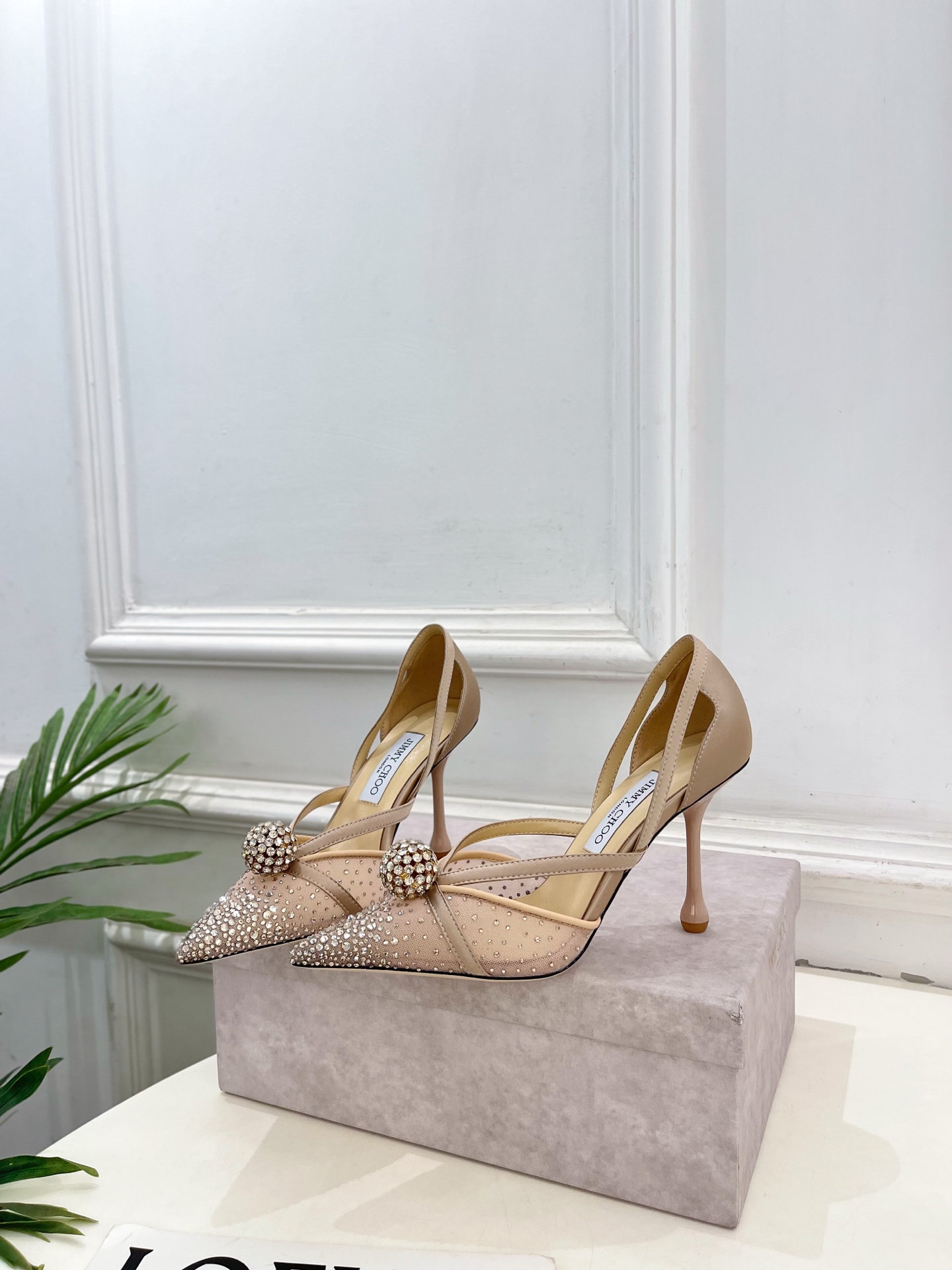 JimmyChoo 吉米周 26𝐬𝐬 ——— ✨ 2026春夏新品 专柜最新JC水钻球网纱尖头高跟 JimmyChoo 吉米周 26𝐬𝐬 ——— ✨ 2026春夏新品 专柜最新JC水钻球网纱尖头高跟