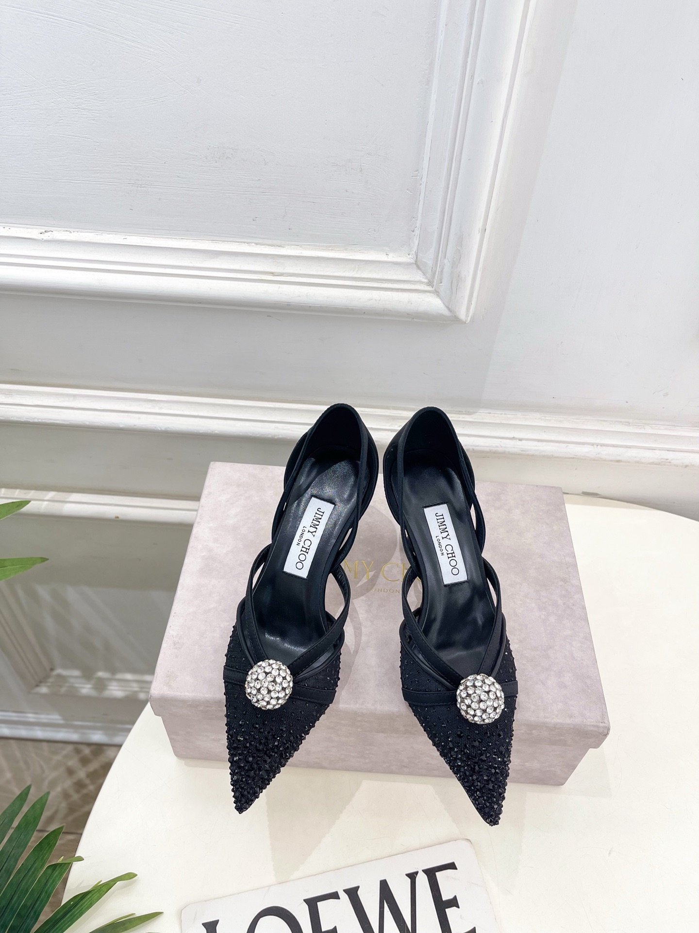 JimmyChoo 吉米周 26𝐬𝐬 ———    ✨ 2026春夏新品 专柜最新JC水钻球网纱尖头高跟