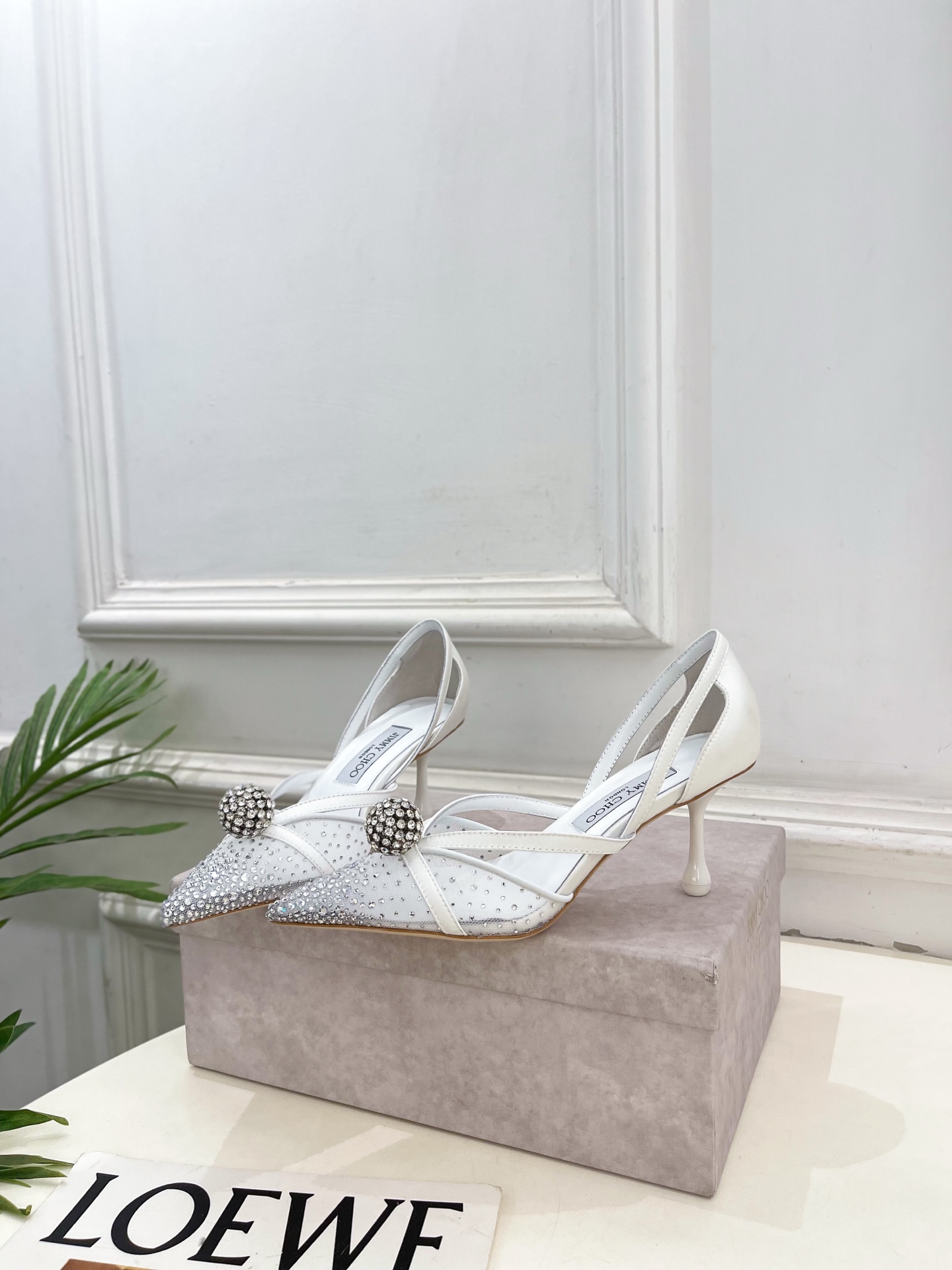 JimmyChoo 吉米周 26𝐬𝐬 ——— ✨ 2026春夏新品 专柜最新JC水钻球网纱尖头高跟 JimmyChoo 吉米周 26𝐬𝐬 ——— ✨ 2026春夏新品 专柜最新JC水钻球网纱尖头高跟