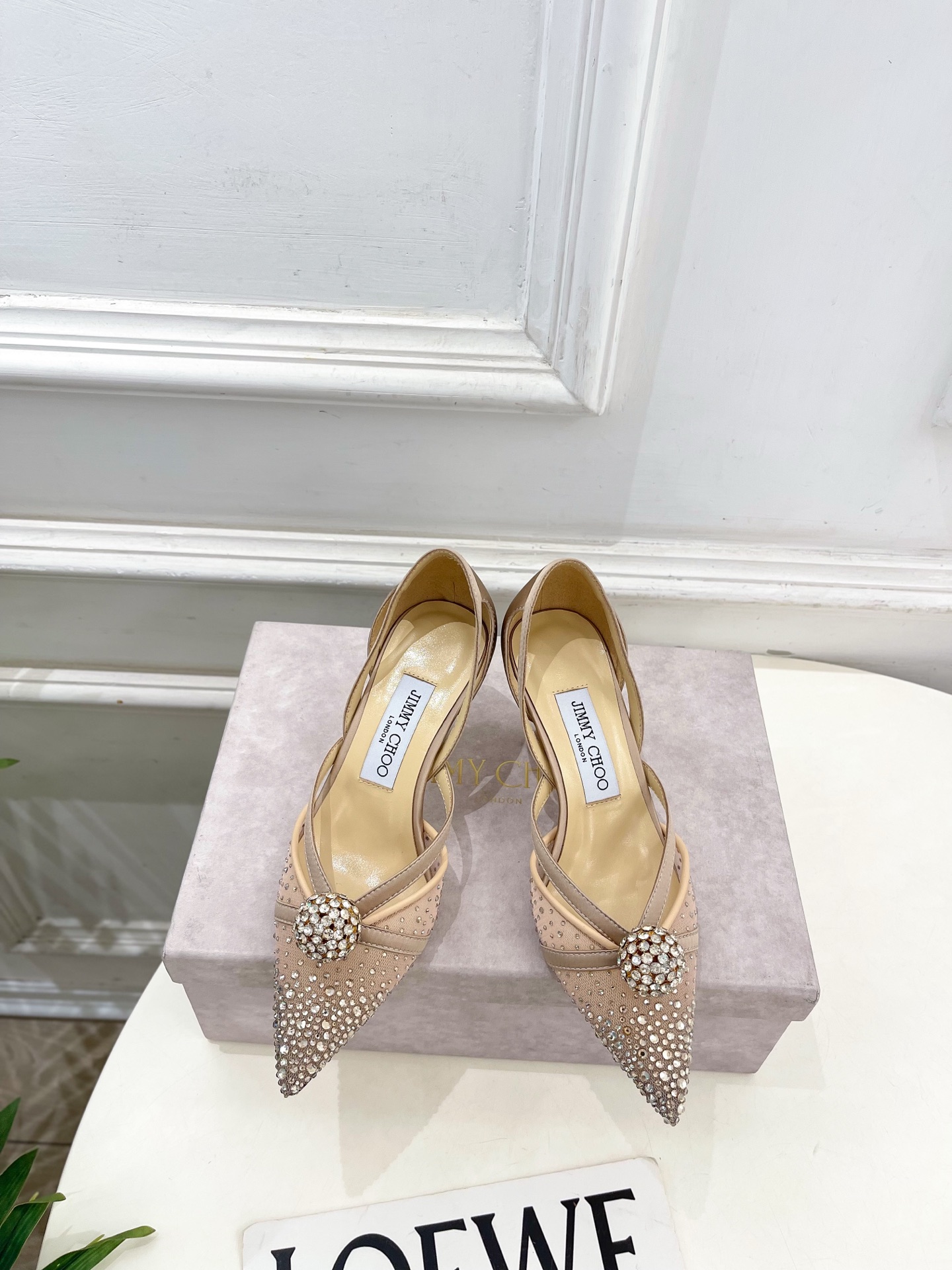 JimmyChoo 吉米周 26𝐬𝐬 ———    ✨ 2026春夏新品 专柜最新JC水钻球网纱尖头高跟
