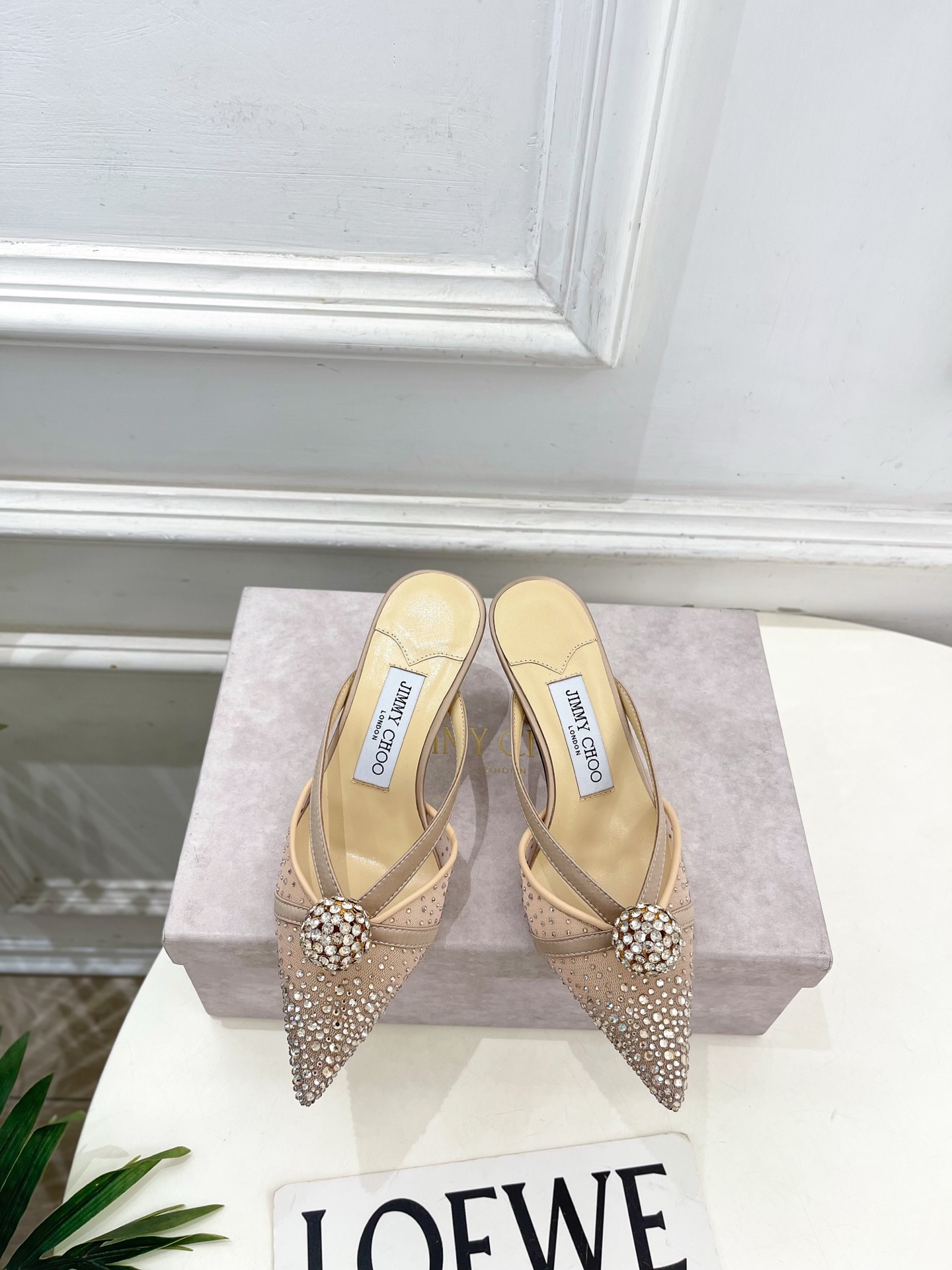 JimmyChoo 吉米周 26𝐬𝐬 ———    ✨ 2026春夏新品 专柜最新JC水钻球网纱尖头高跟