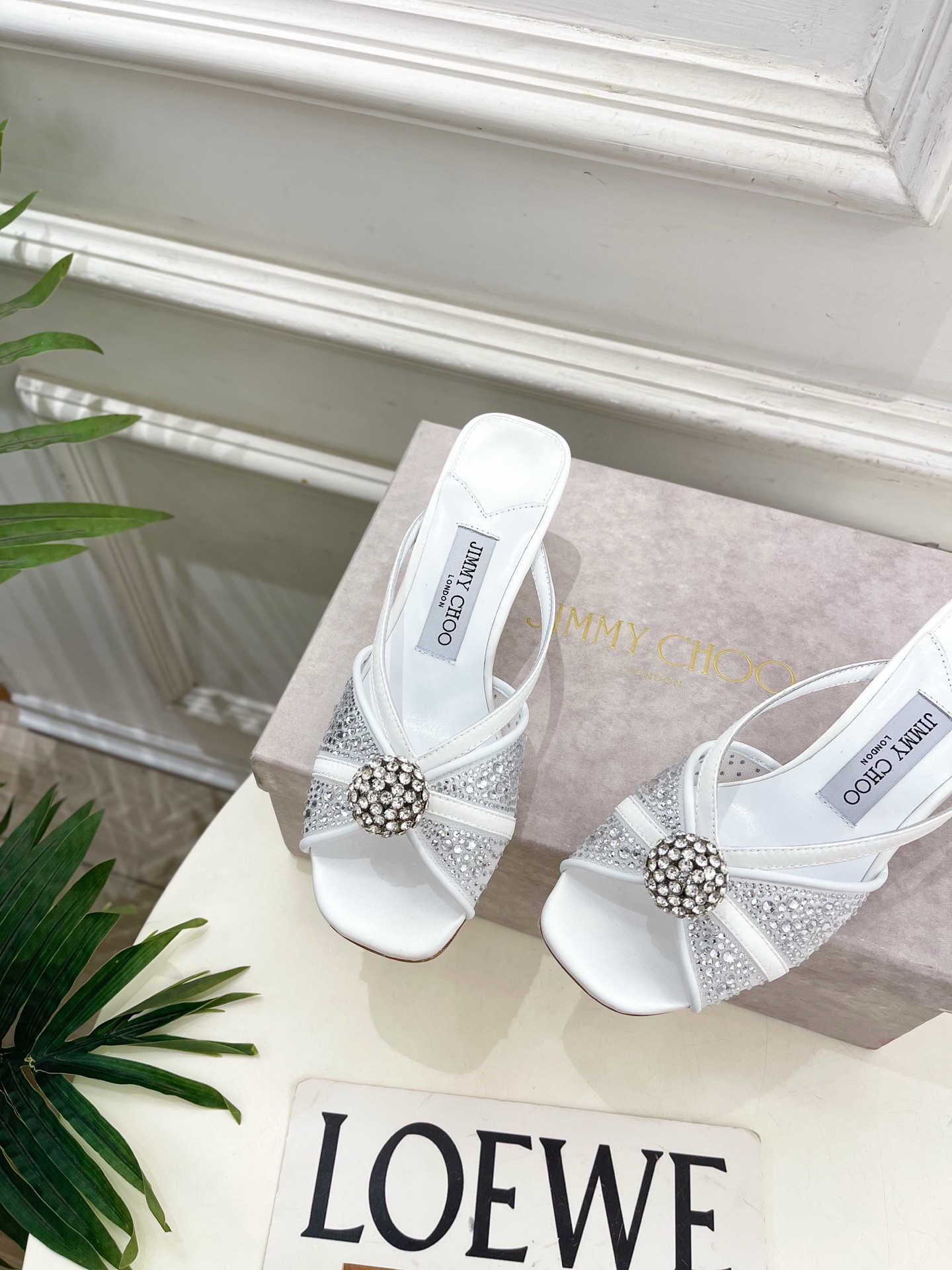 JimmyChoo 吉米周 26𝐬𝐬 ———    ✨ 2026春夏新品 专柜最新JC水钻球网纱高跟拖鞋