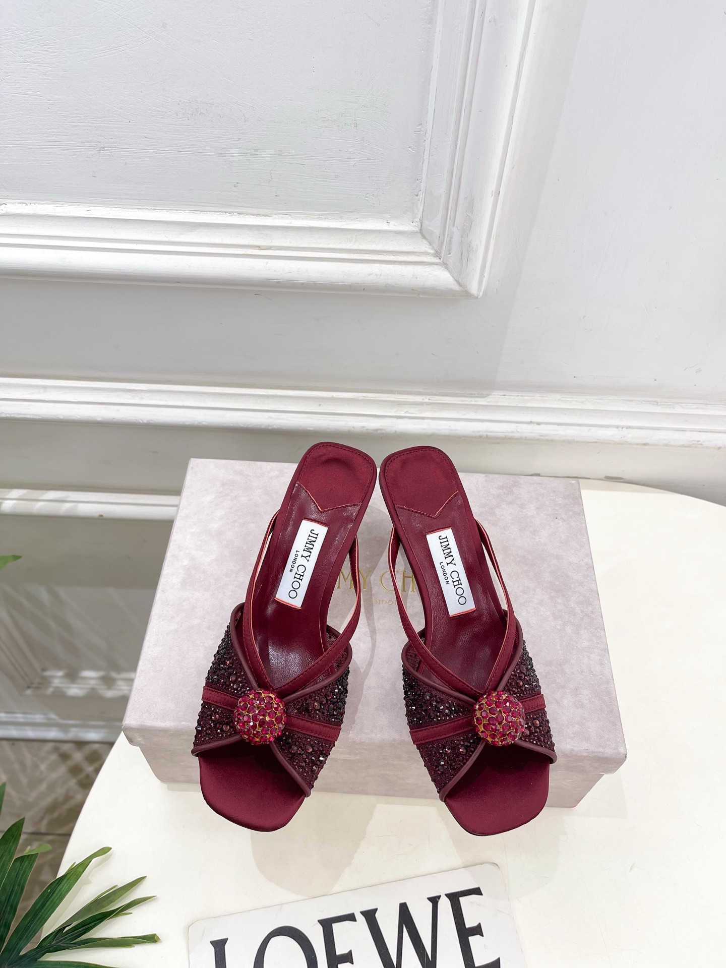 JimmyChoo 吉米周 26𝐬𝐬 ———    ✨ 2026春夏新品 专柜最新JC水钻球网纱高跟拖鞋