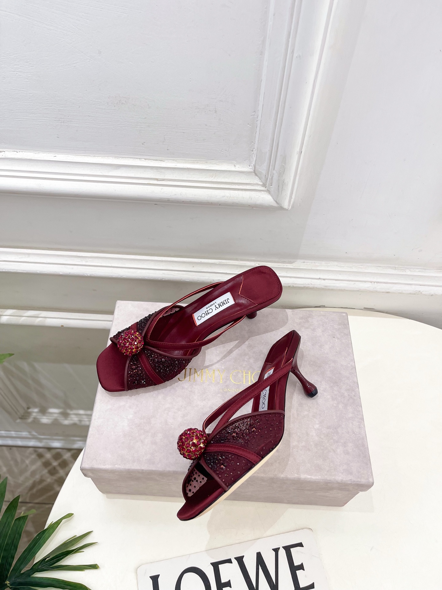JimmyChoo 吉米周 26𝐬𝐬 ———    ✨ 2026春夏新品 专柜最新JC水钻球网纱高跟拖鞋