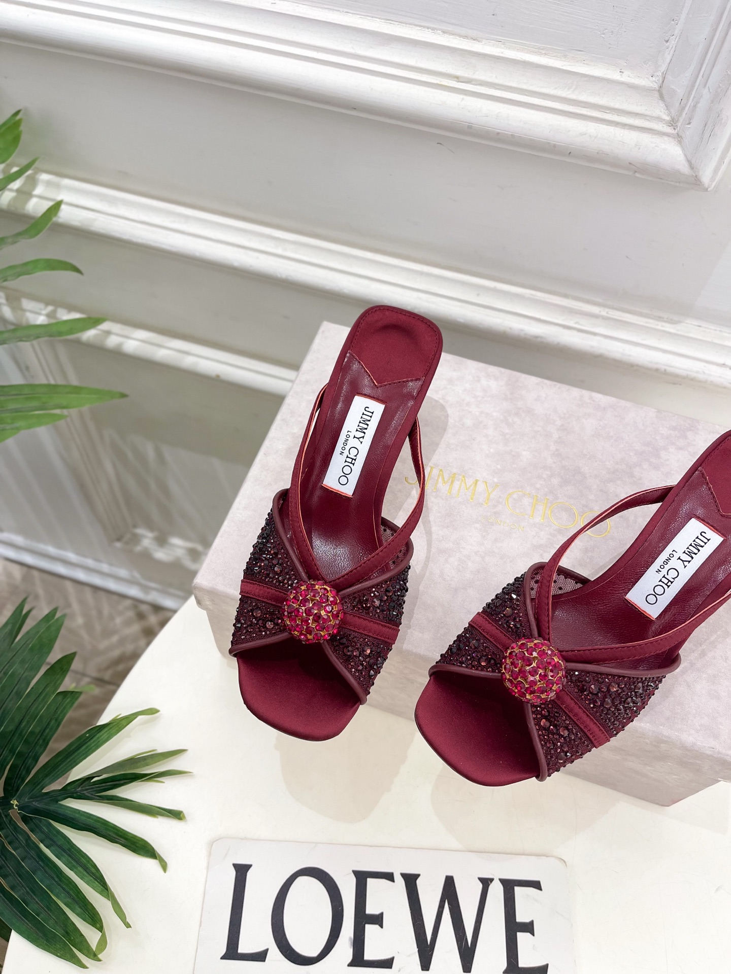 JimmyChoo 吉米周 26𝐬𝐬 ———    ✨ 2026春夏新品 专柜最新JC水钻球网纱高跟拖鞋