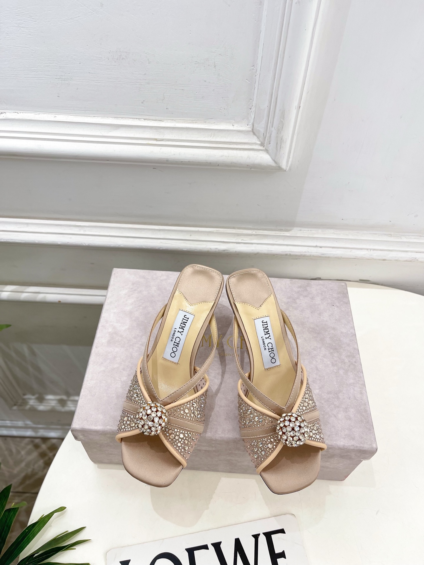 JimmyChoo 吉米周 26𝐬𝐬 ———    ✨ 2026春夏新品 专柜最新JC水钻球网纱高跟拖鞋