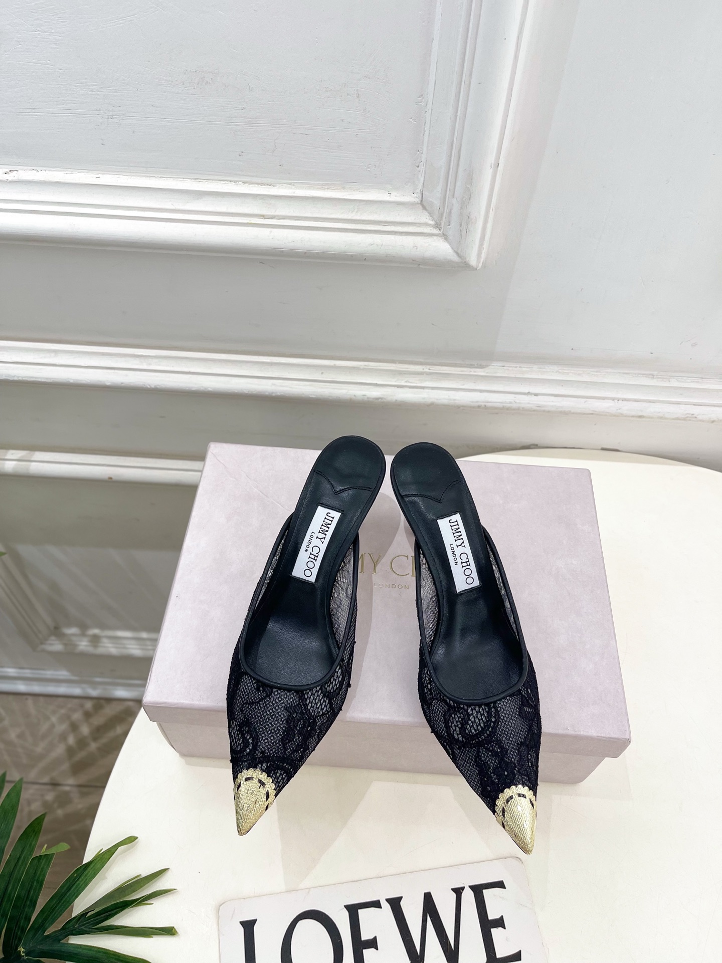 JimmyChoo 吉米周 26𝐬𝐬 ———    ✨ 2026春夏新品 专柜最新款 JC蕾丝金属头尖头