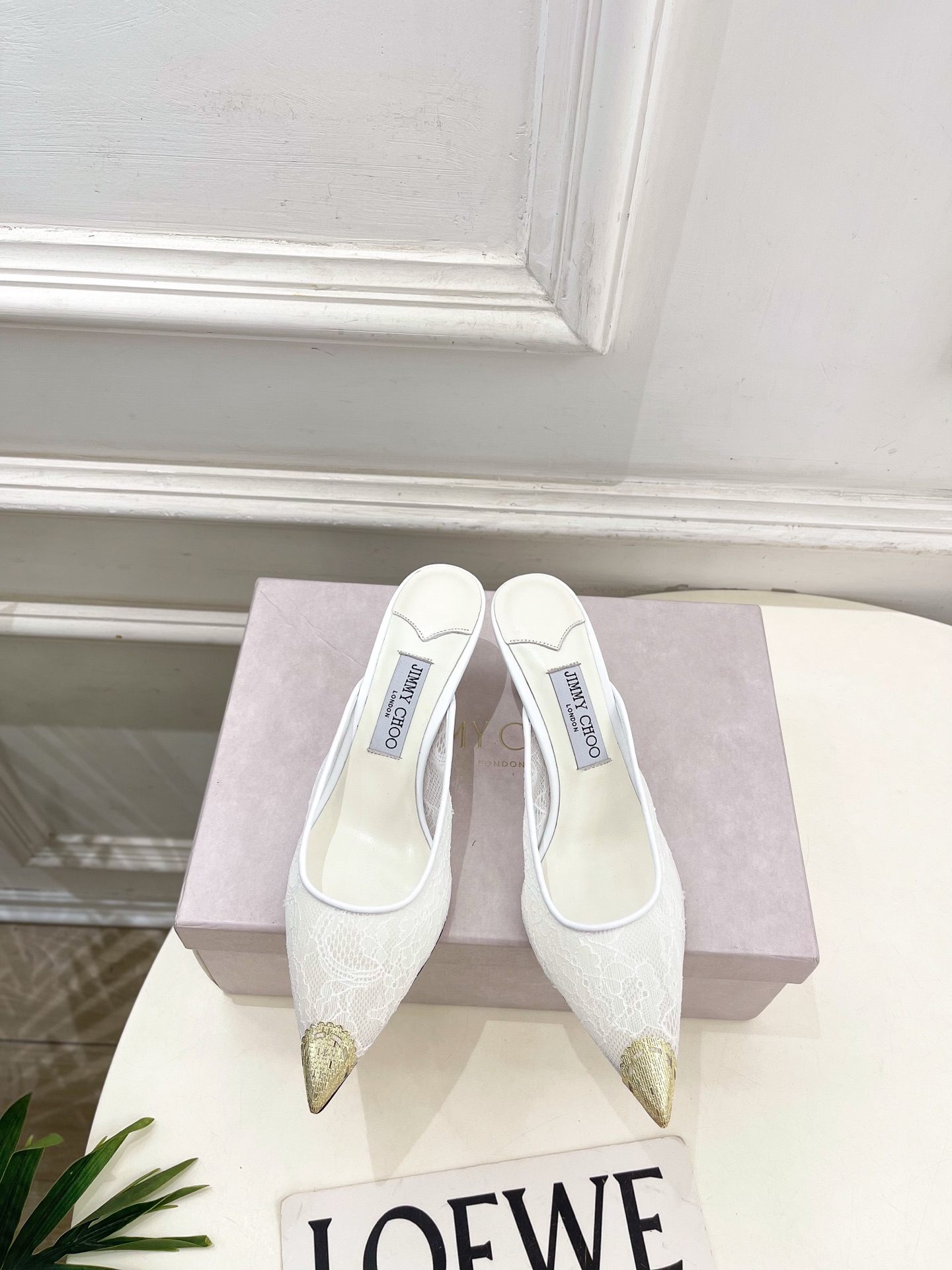 JimmyChoo 吉米周 26𝐬𝐬 ———    ✨ 2026春夏新品 专柜最新款 JC蕾丝金属头尖头