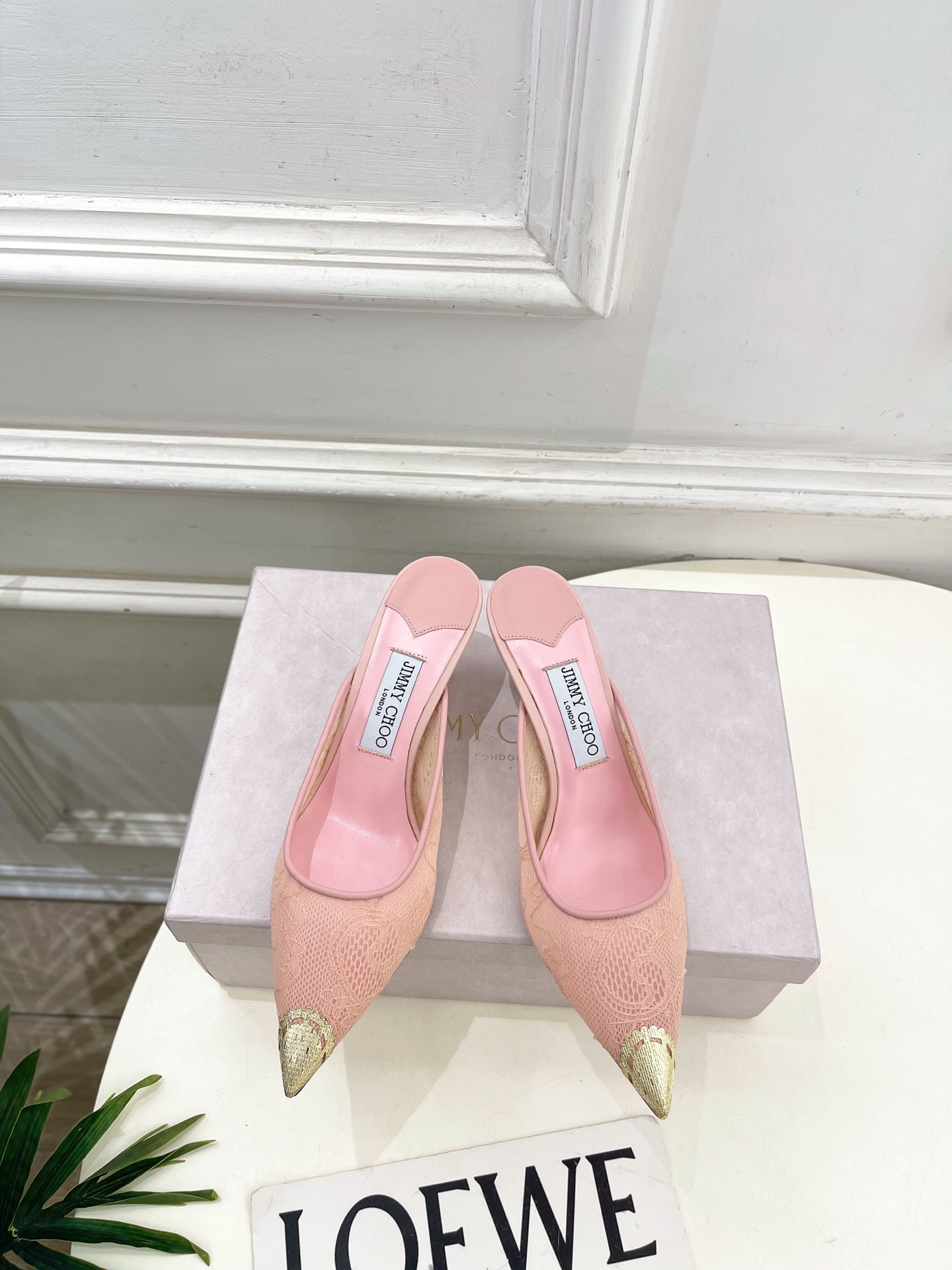 JimmyChoo 吉米周 26𝐬𝐬 ———    ✨ 2026春夏新品 专柜最新款 JC蕾丝金属头尖头