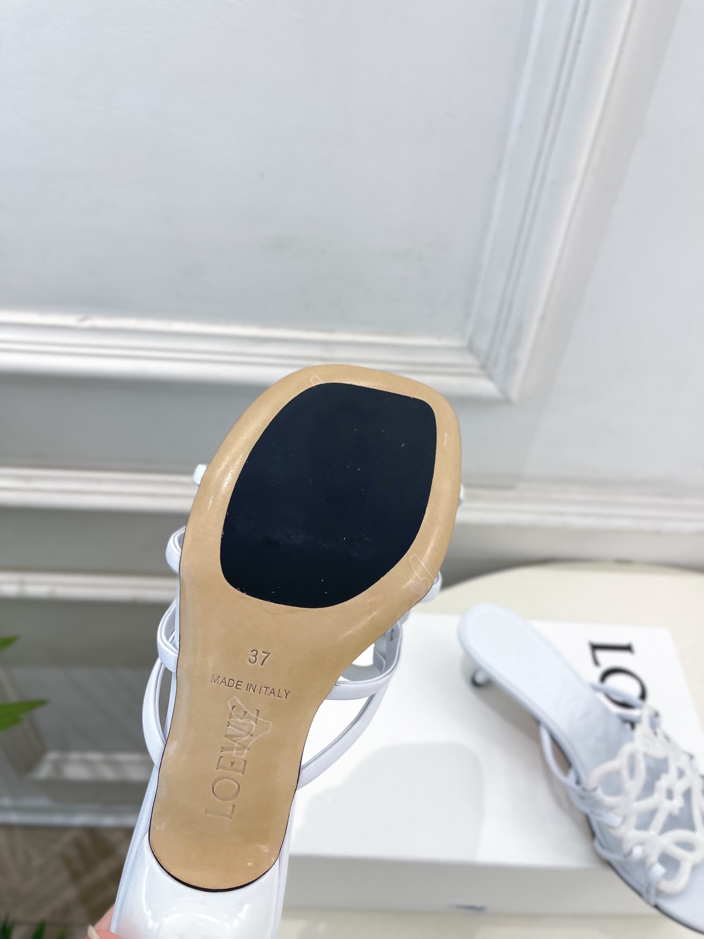 LOEWE 罗意威 2026春夏新品  Petal Anagram镂空水钻小猫跟拖鞋—————————L