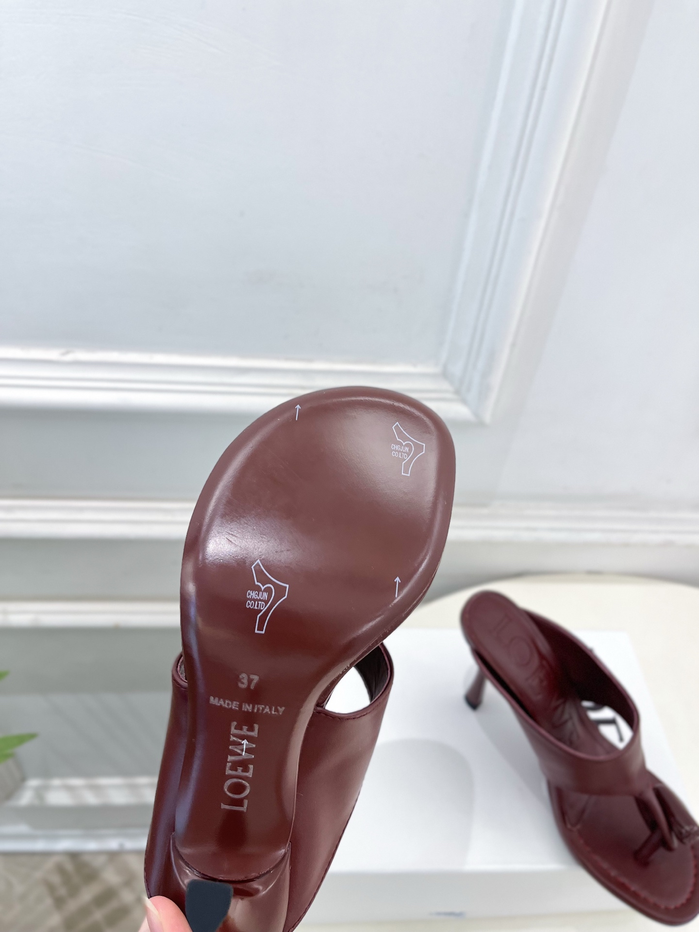 LOEWE 罗意威 2026春夏新品 Toggle 夹脚人字高跟拖鞋—————————LOEWE作为这两