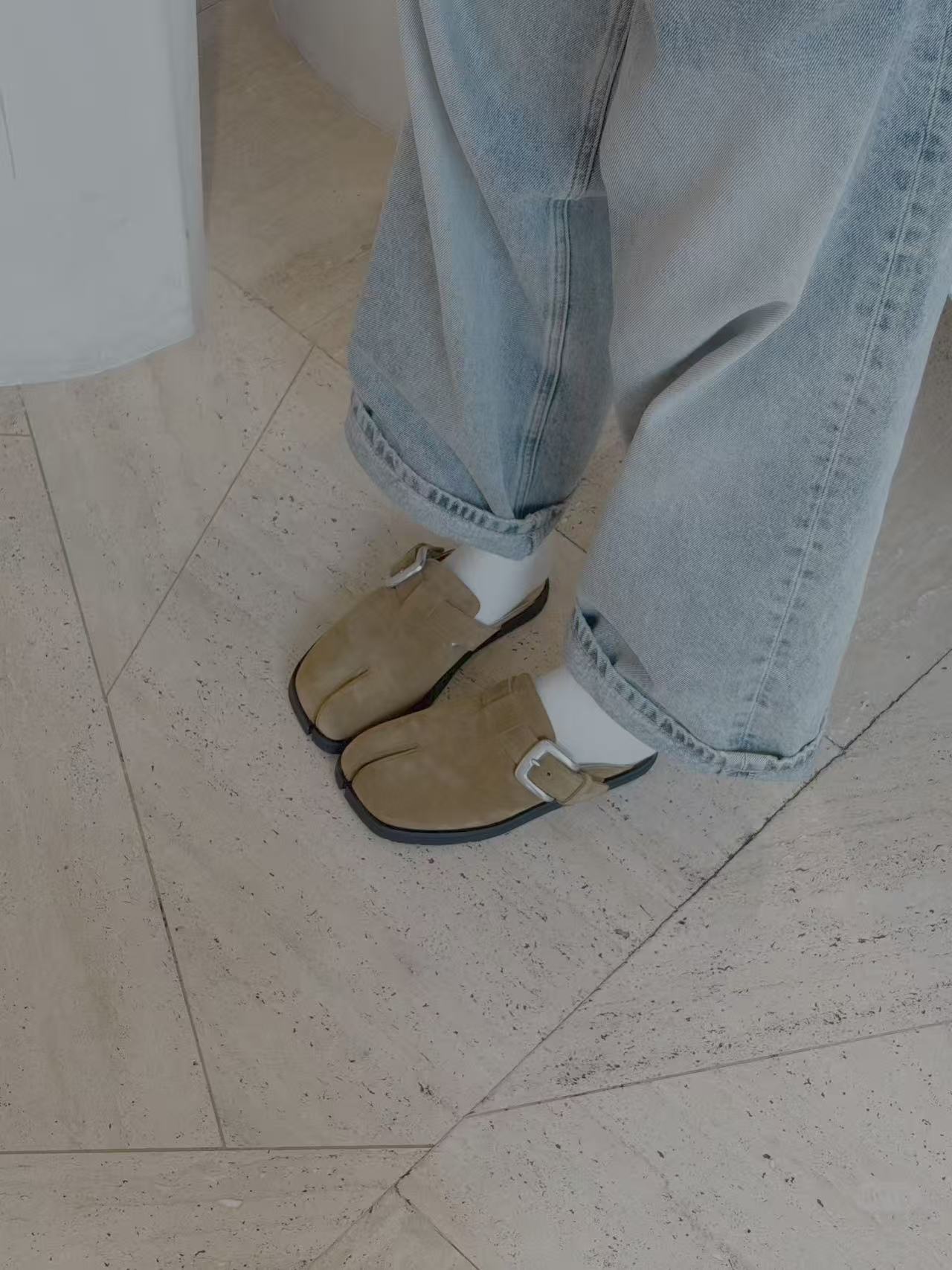 NO:816195,Upper and foot matching demonstration, half drag19860909上脚搭配示范,半拖,Women's Shoes