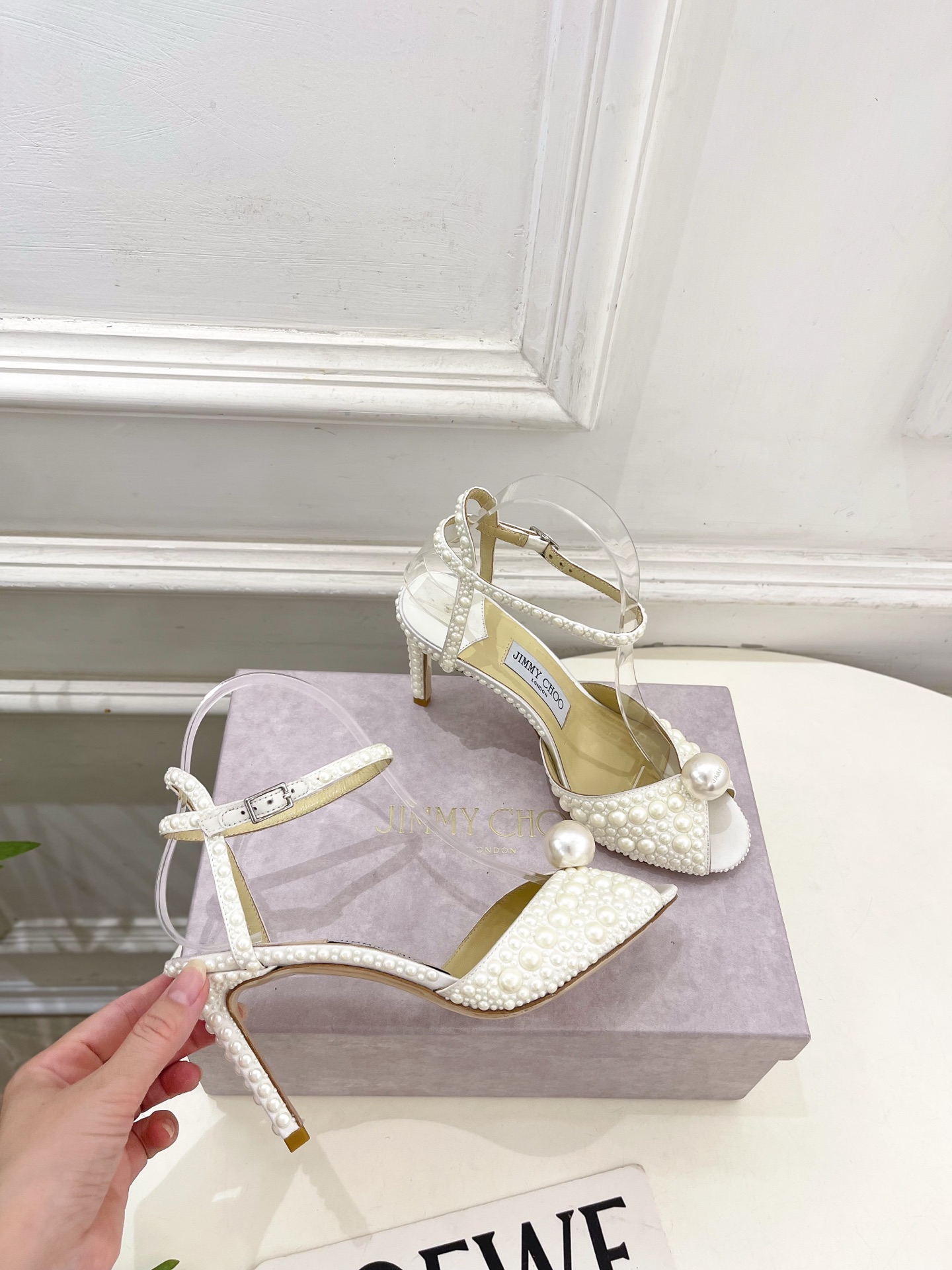 JimmyChoo 吉米周 26𝐬𝐬 ———    ✨ 2026春夏新品 专柜最新款 JC经典珍珠鱼嘴高