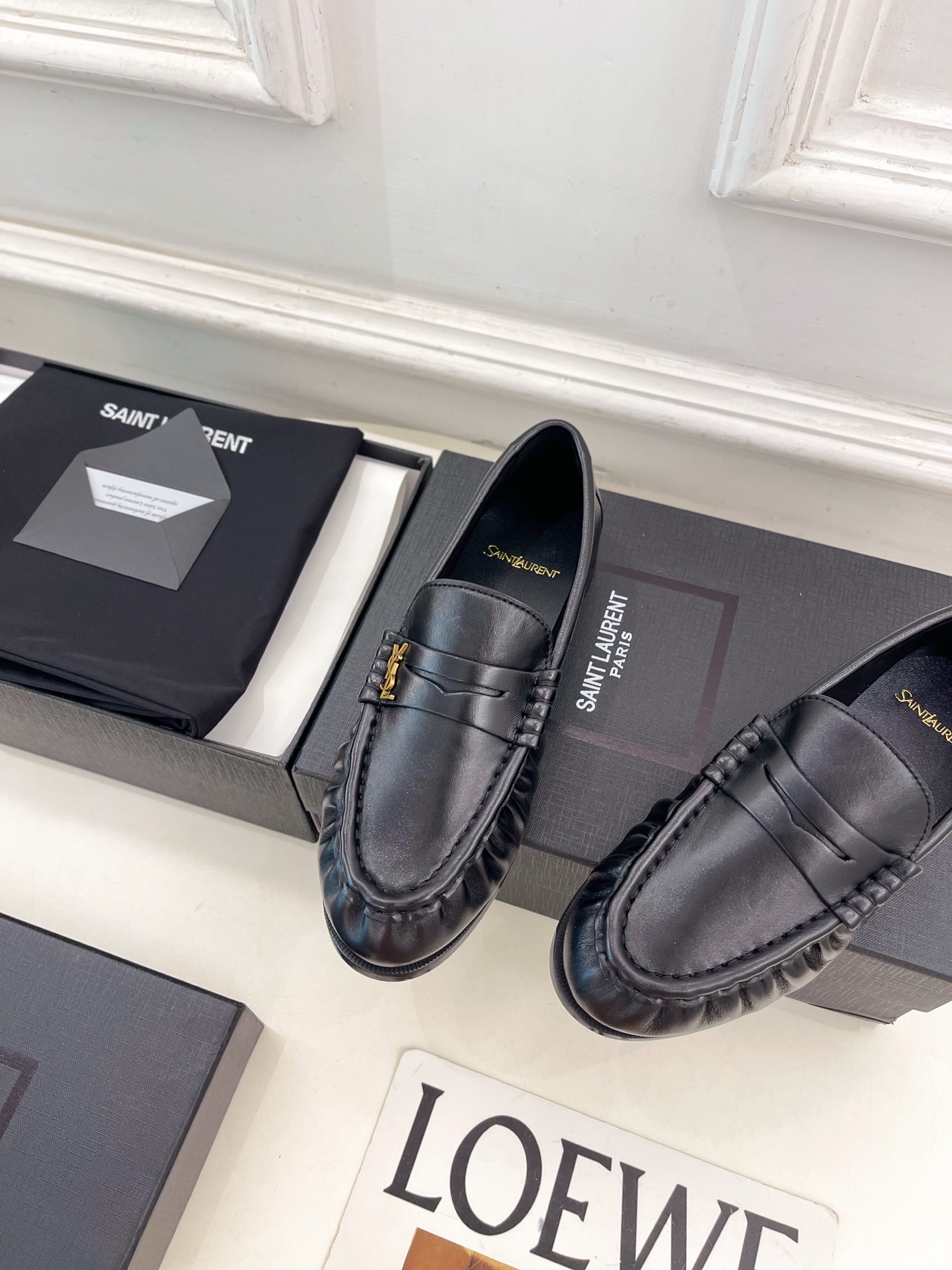 SAIN*LAURENT  圣罗兰  26𝐬𝐬 ☘️2026春夏新品LE LOAFER褶皱乐福鞋 小皮鞋