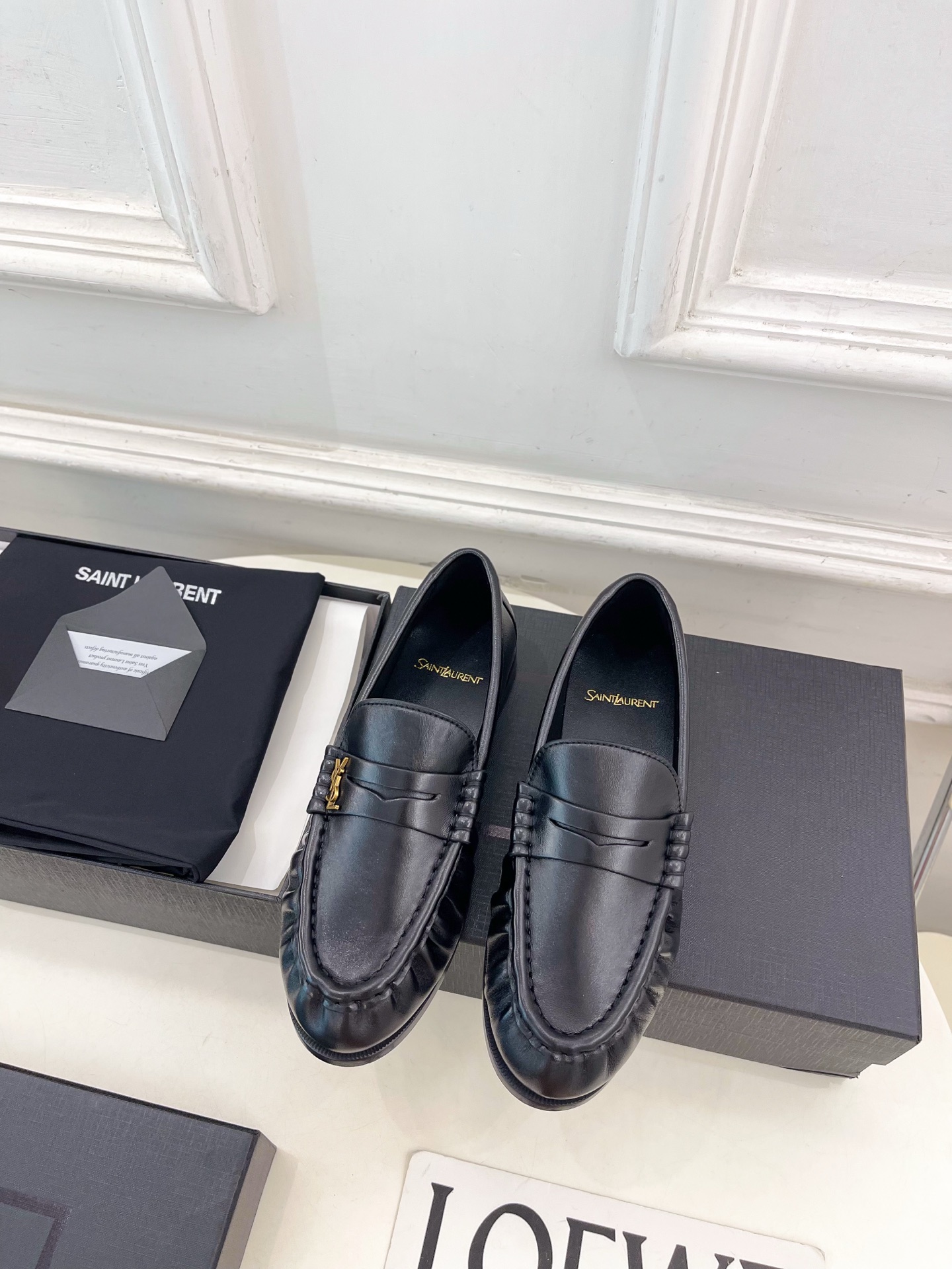 SAIN*LAURENT  圣罗兰  26𝐬𝐬 ☘️2026春夏新品LE LOAFER褶皱乐福鞋 小皮鞋