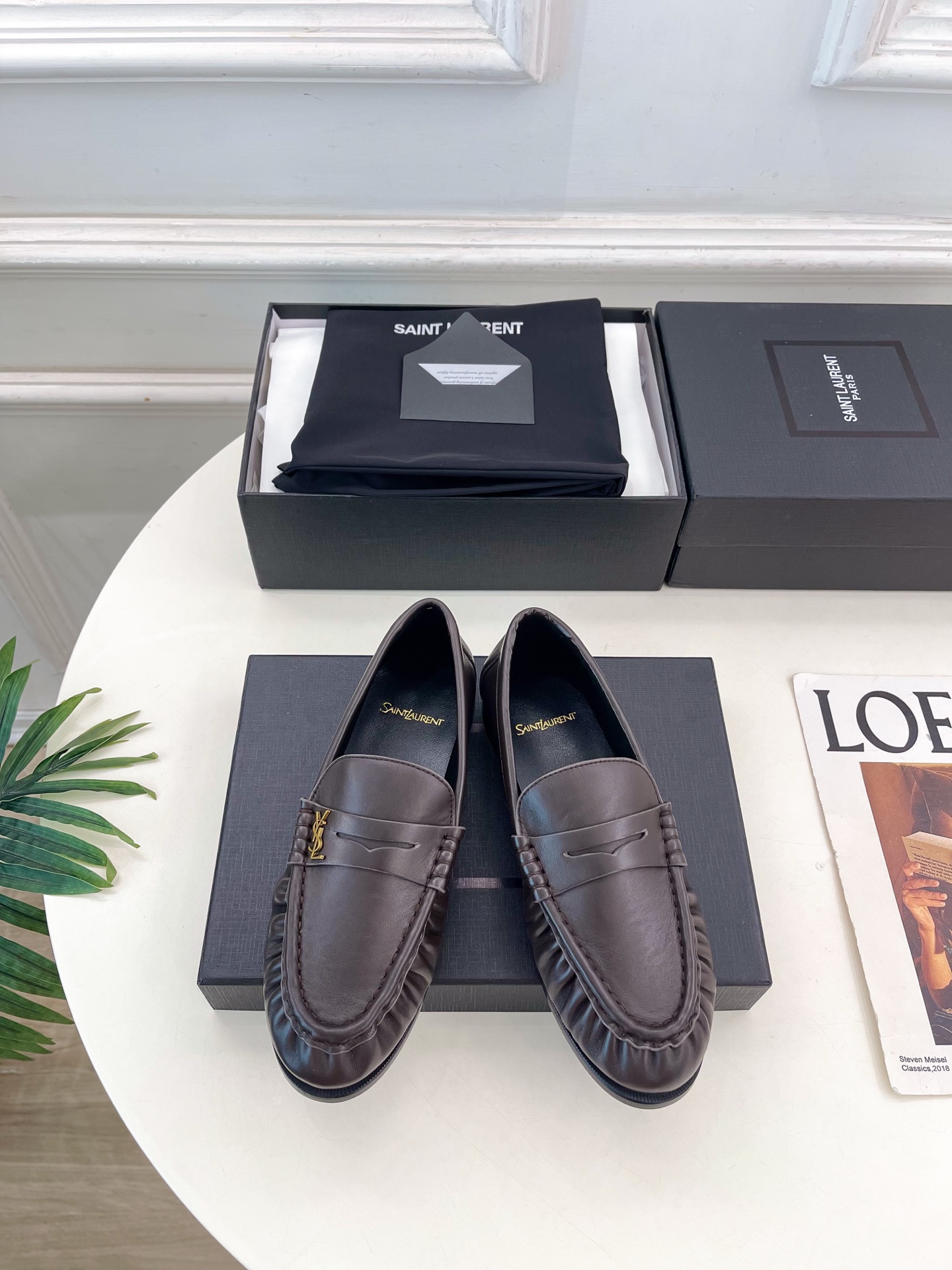 SAIN*LAURENT  圣罗兰  26𝐬𝐬 ☘️2026春夏新品LE LOAFER褶皱乐福鞋 小皮鞋