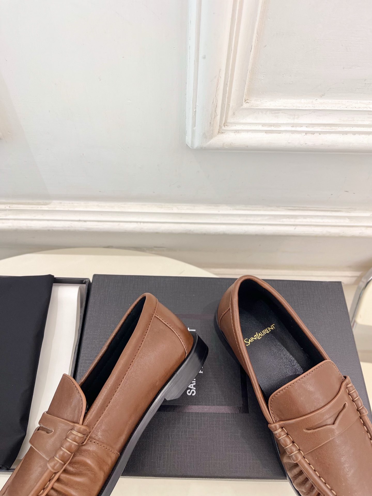 SAIN*LAURENT  圣罗兰  26𝐬𝐬 ☘️2026春夏新品LE LOAFER褶皱乐福鞋 小皮鞋