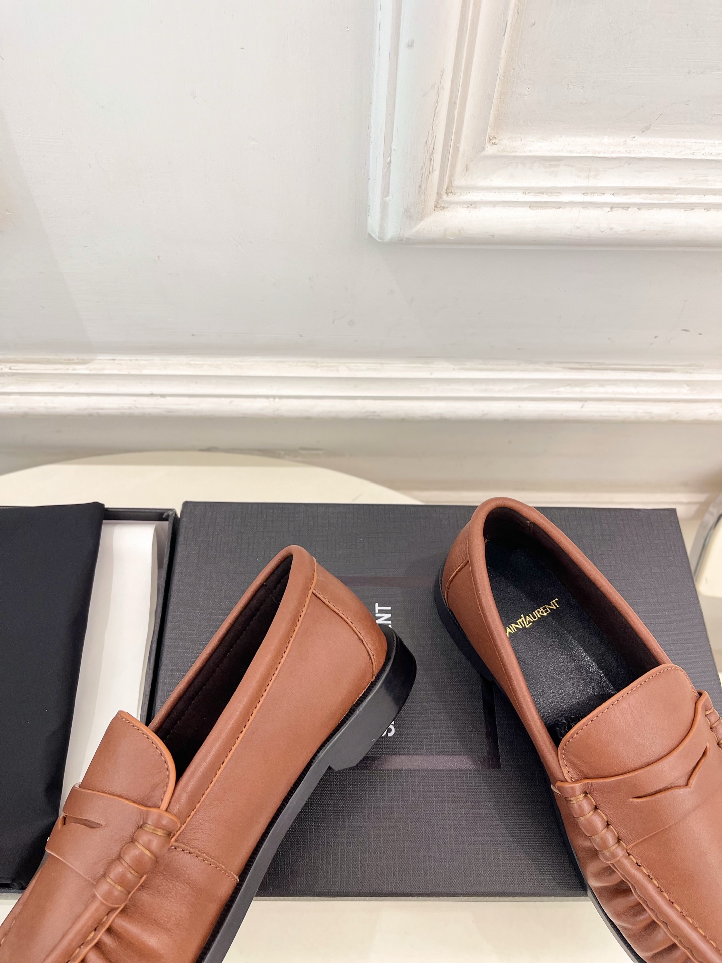 SAIN*LAURENT  圣罗兰  26𝐬𝐬 ☘️2026春夏新品LE LOAFER褶皱乐福鞋 小皮鞋