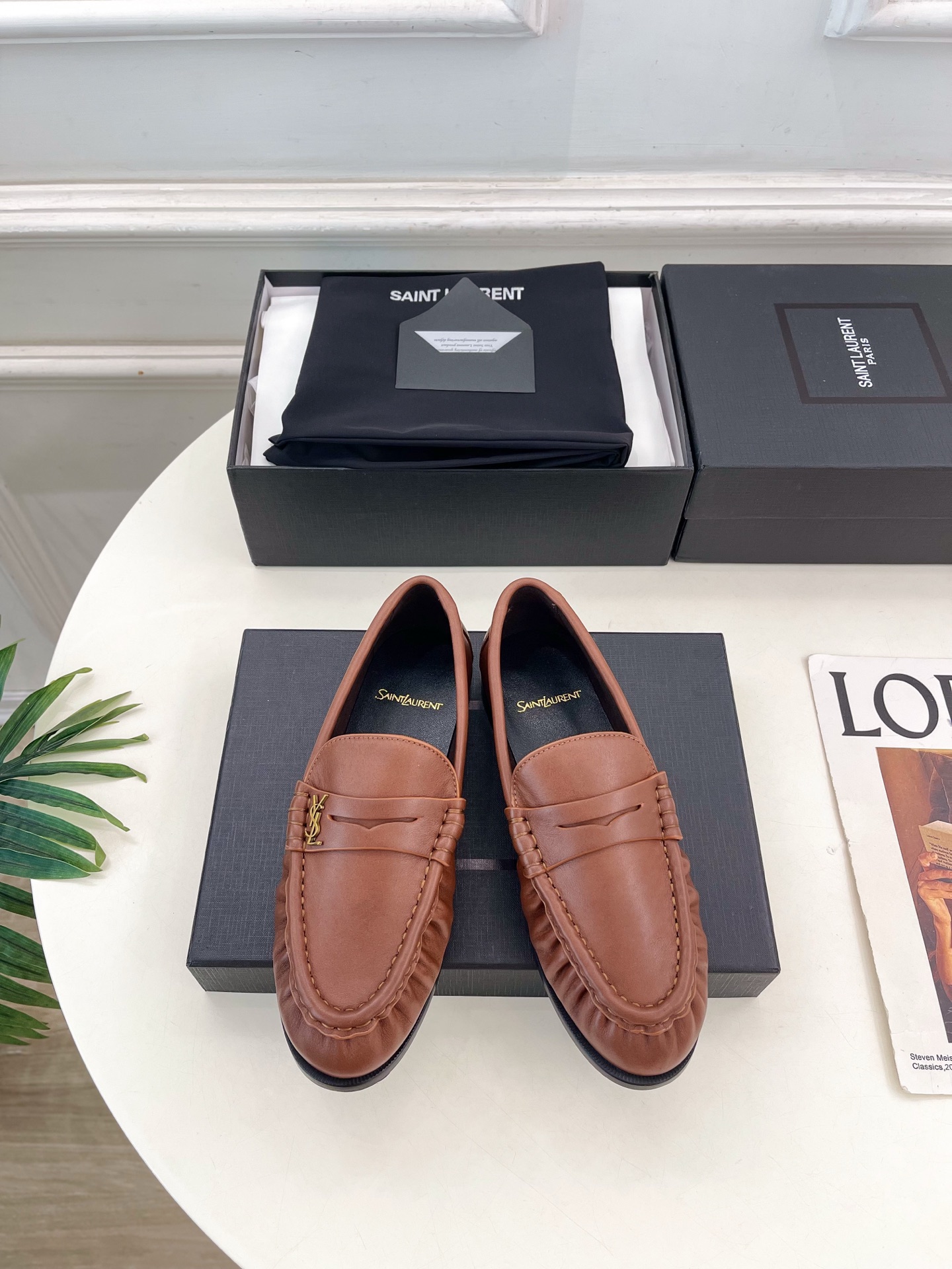 SAIN*LAURENT  圣罗兰  26𝐬𝐬 ☘️2026春夏新品LE LOAFER褶皱乐福鞋 小皮鞋