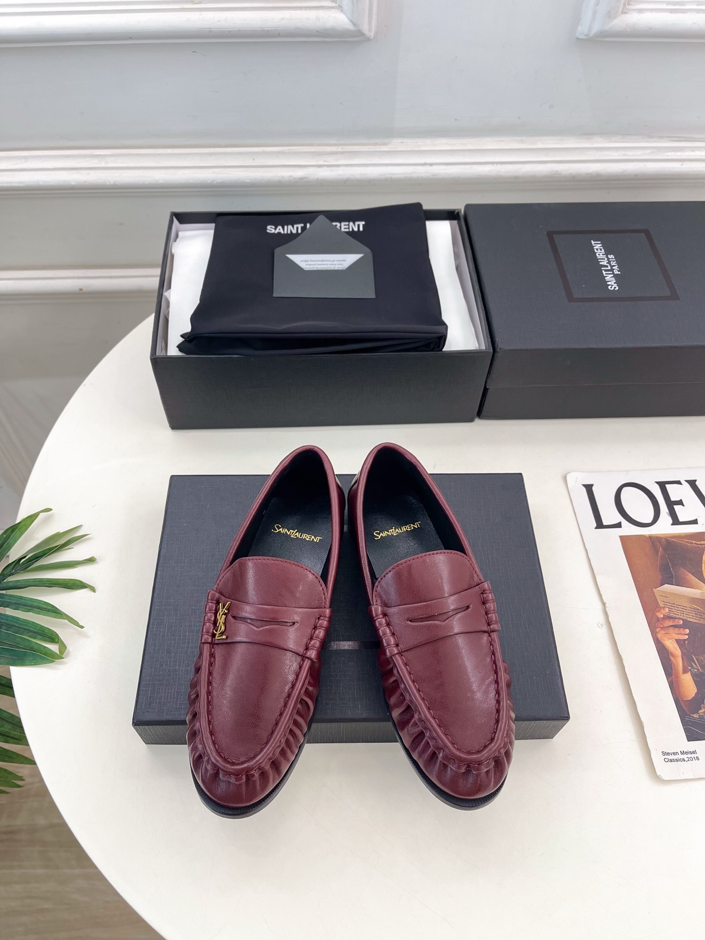 SAIN*LAURENT  圣罗兰  26𝐬𝐬 ☘️2026春夏新品LE LOAFER褶皱乐福鞋 小皮鞋