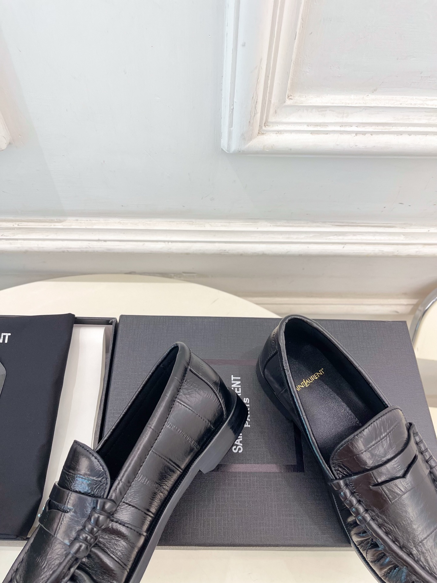 SAIN*LAURENT  圣罗兰  26𝐬𝐬 ☘️2026春夏新品LE LOAFER褶皱乐福鞋 小皮鞋
