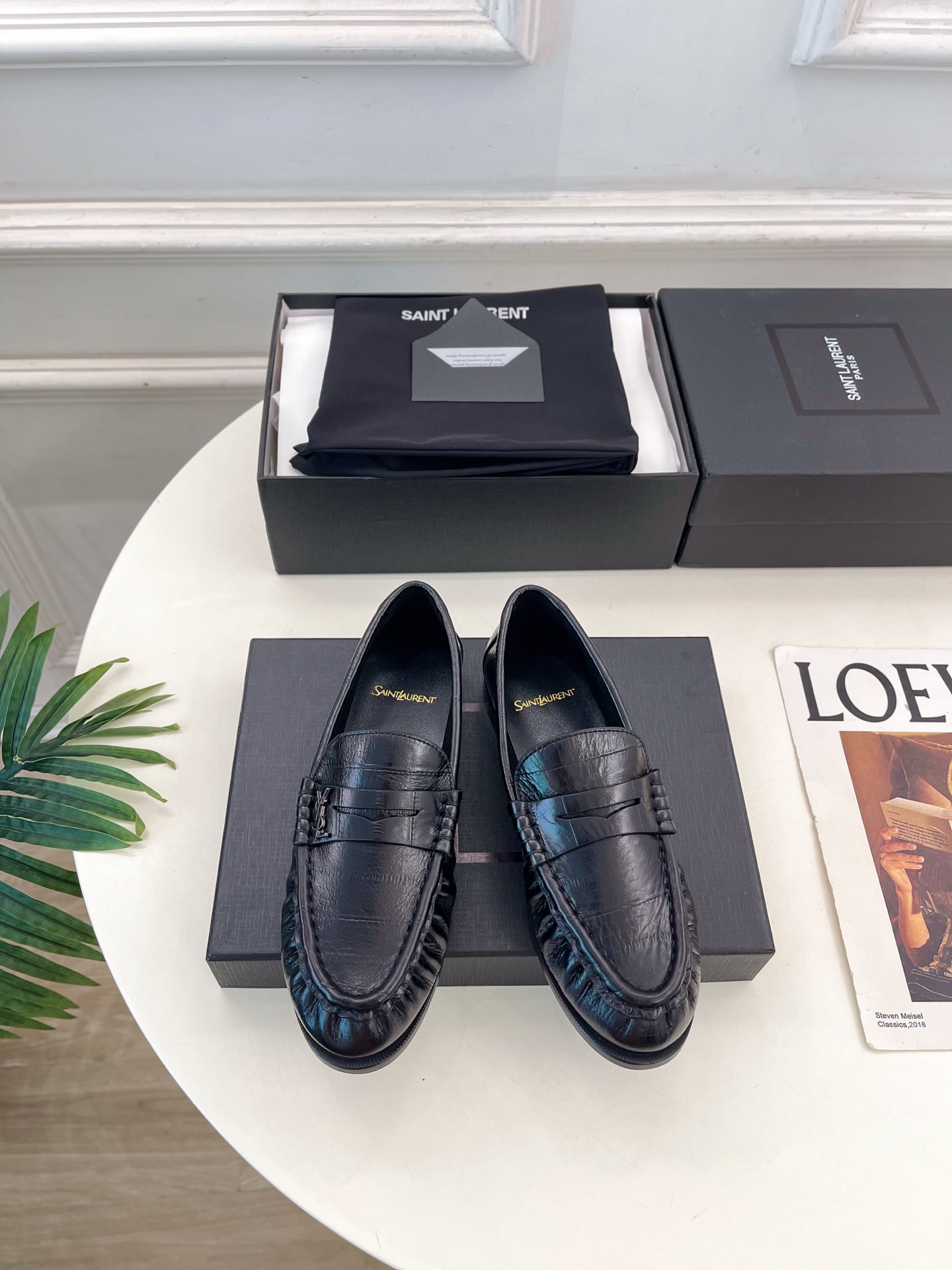SAIN*LAURENT  圣罗兰  26𝐬𝐬 ☘️2026春夏新品LE LOAFER褶皱乐福鞋 小皮鞋