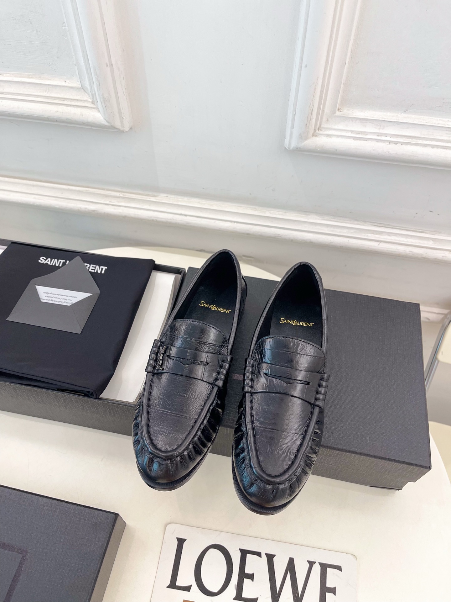 SAIN*LAURENT  圣罗兰  26𝐬𝐬 ☘️2026春夏新品LE LOAFER褶皱乐福鞋 小皮鞋