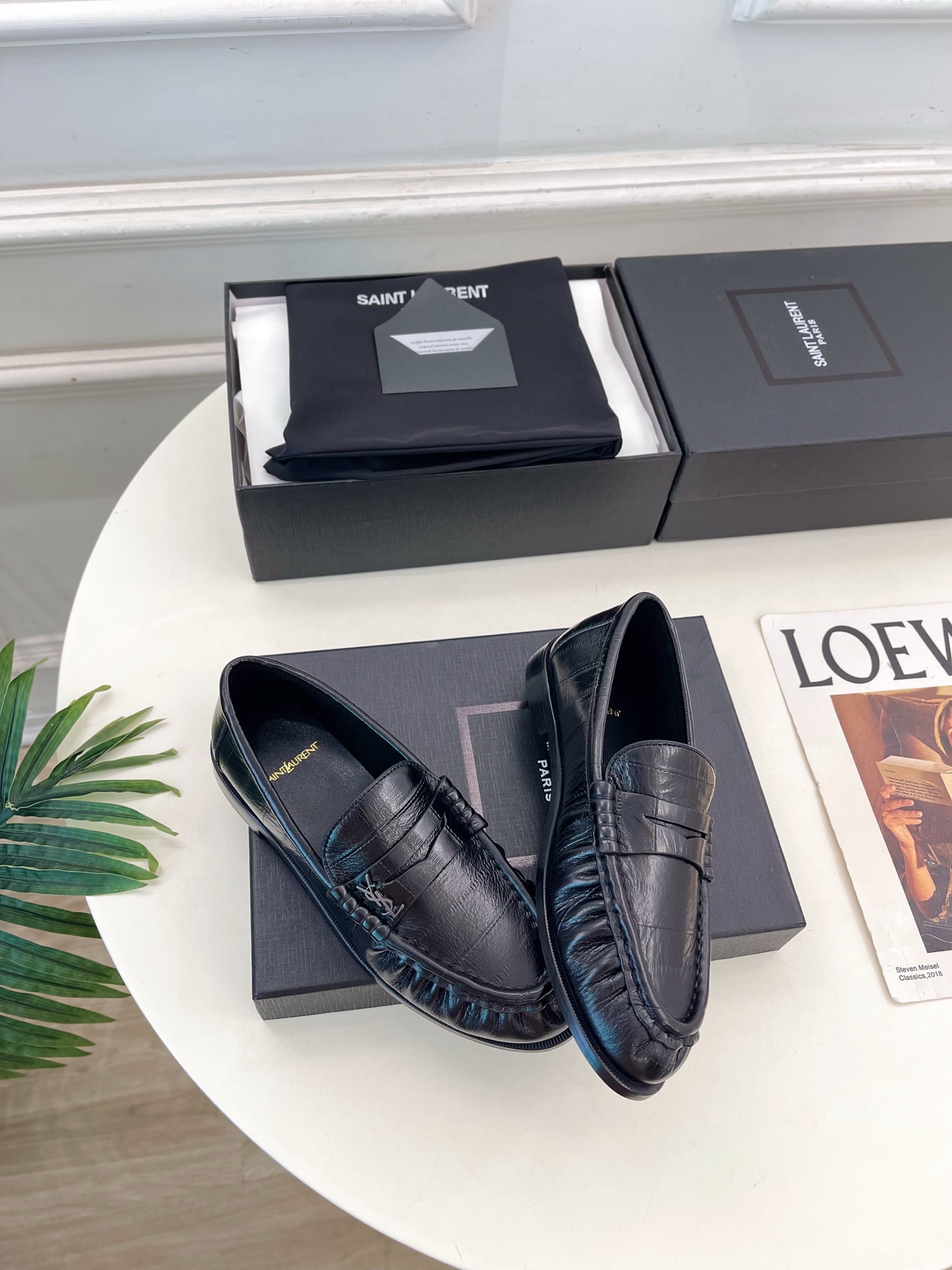 SAIN*LAURENT  圣罗兰  26𝐬𝐬 ☘️2026春夏新品LE LOAFER褶皱乐福鞋 小皮鞋
