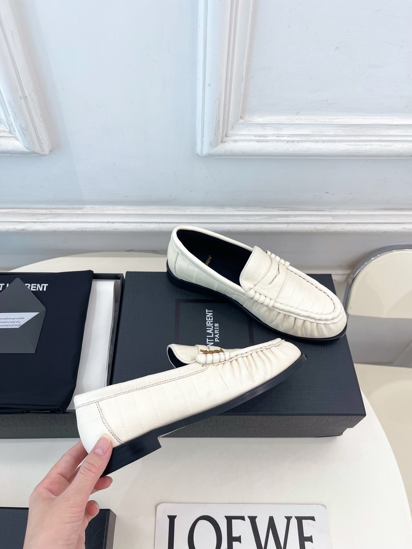 SAIN*LAURENT  圣罗兰  26𝐬𝐬 ☘️2026春夏新品LE LOAFER褶皱乐福鞋 小皮鞋