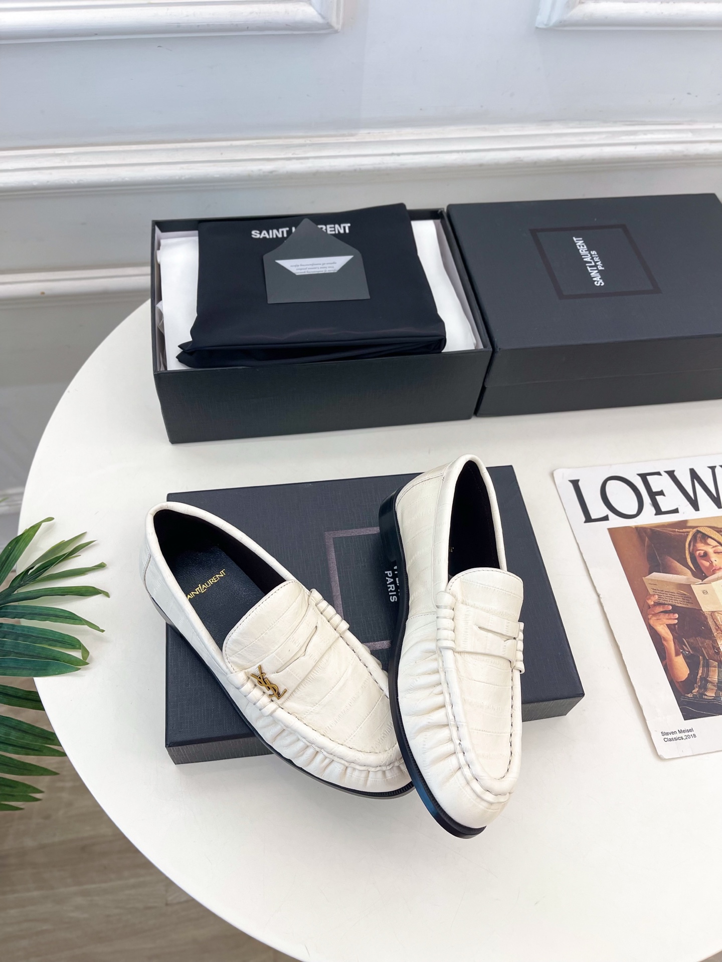 SAIN*LAURENT  圣罗兰  26𝐬𝐬 ☘️2026春夏新品LE LOAFER褶皱乐福鞋 小皮鞋