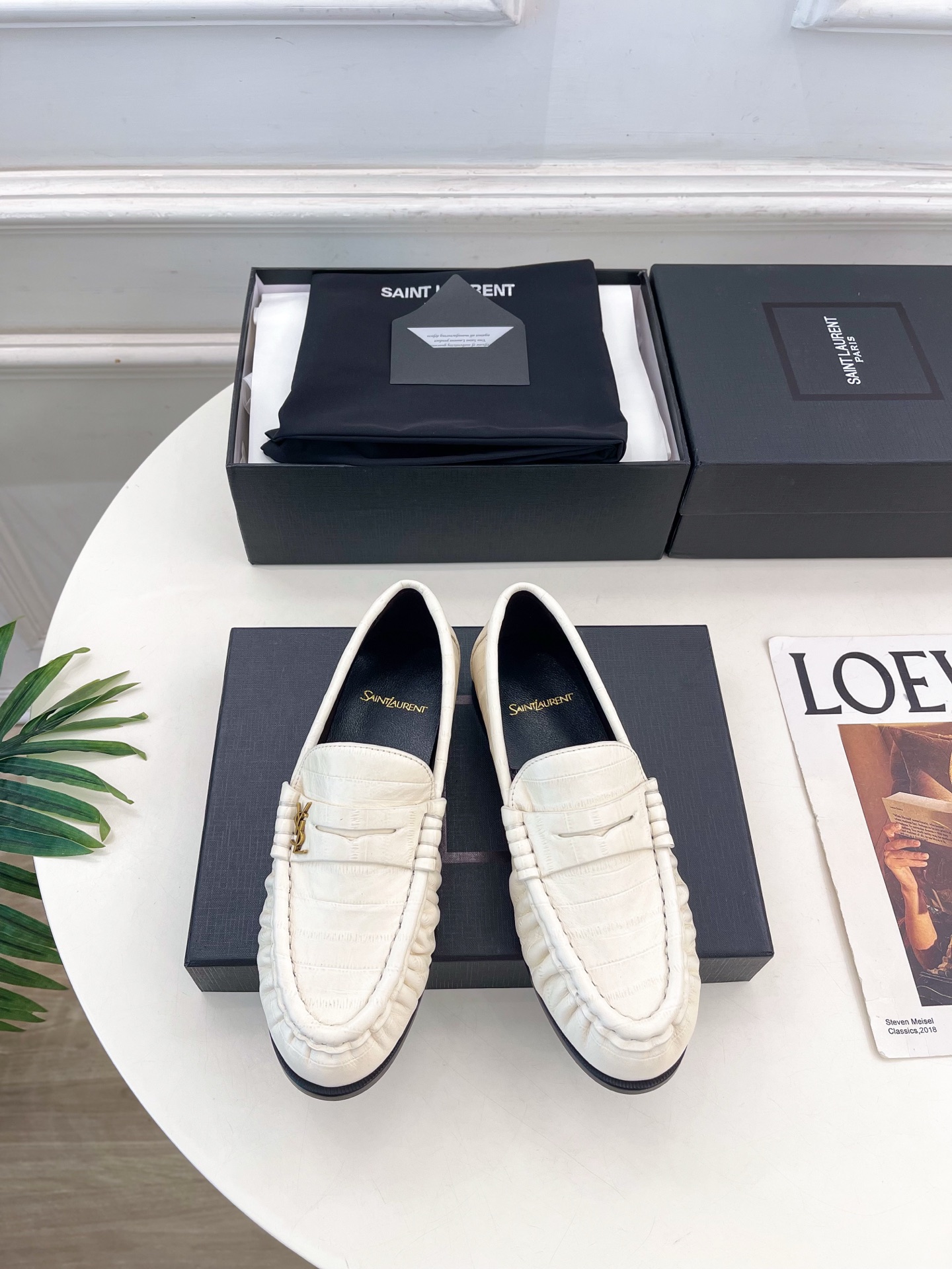 SAIN*LAURENT  圣罗兰  26𝐬𝐬 ☘️2026春夏新品LE LOAFER褶皱乐福鞋 小皮鞋